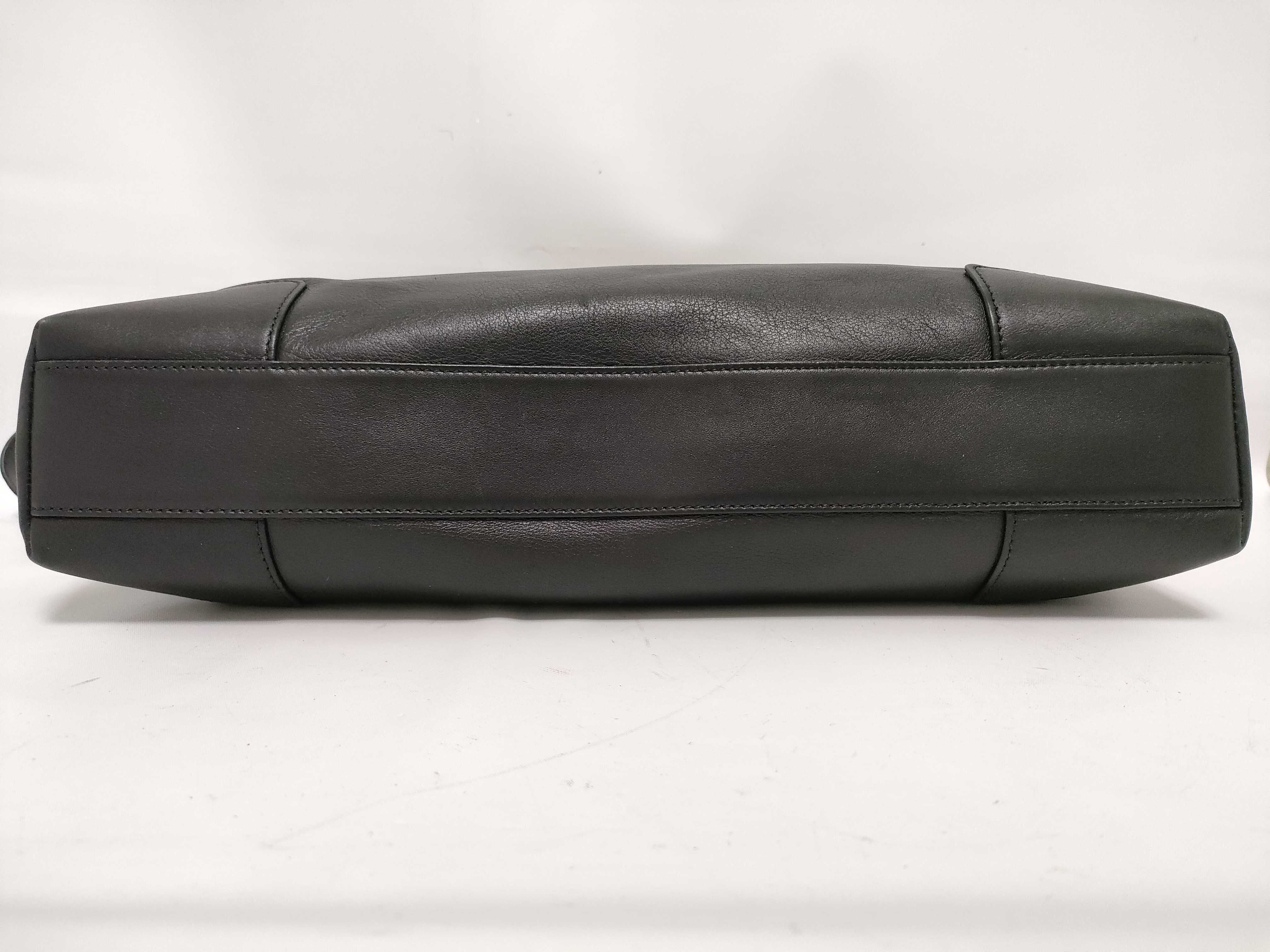 Anagram Leather Business Bag Shoulder Bag Black Business Bag — view 3