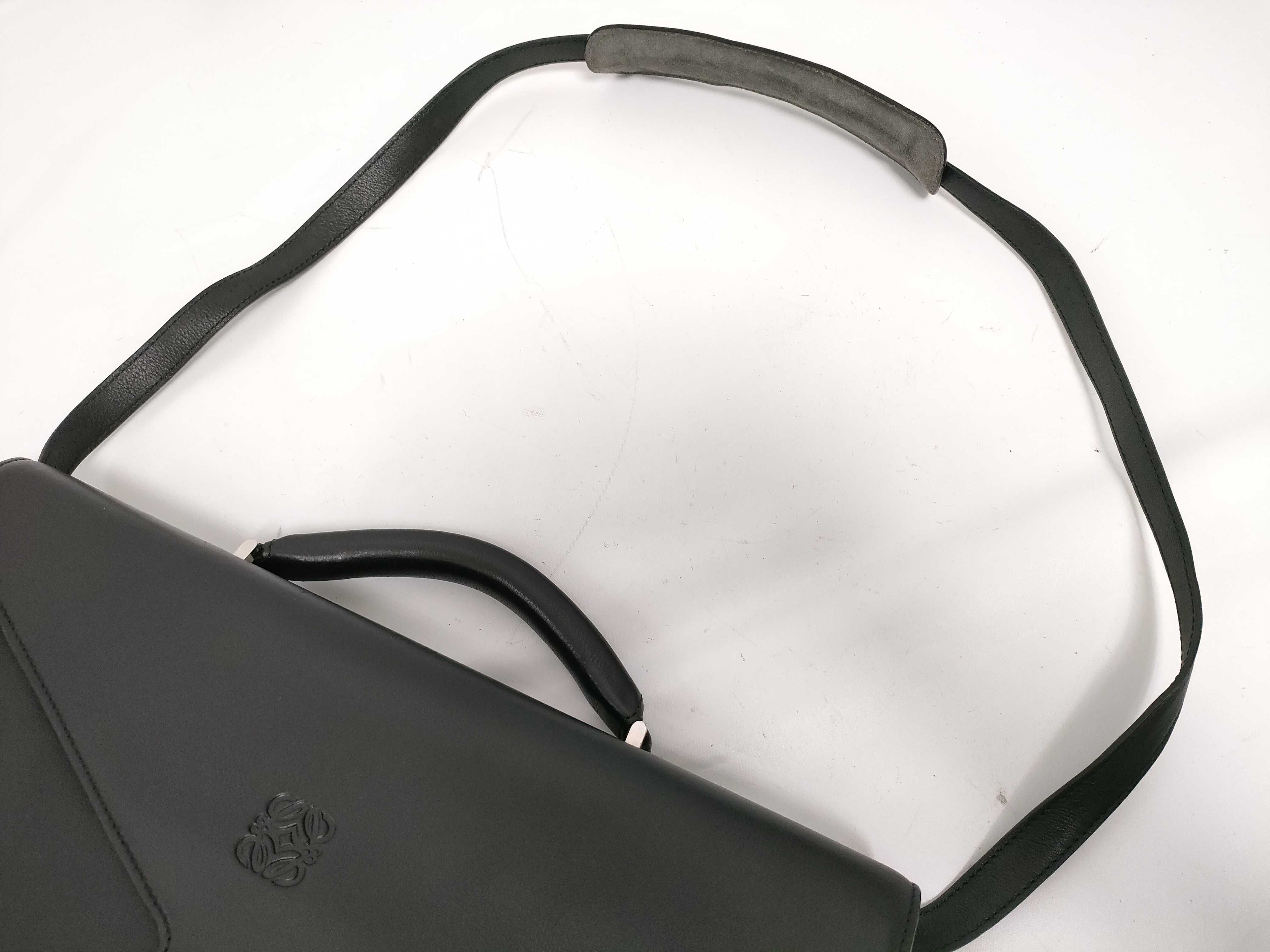 Anagram Leather Business Bag Shoulder Bag Black Business Bag — view 8