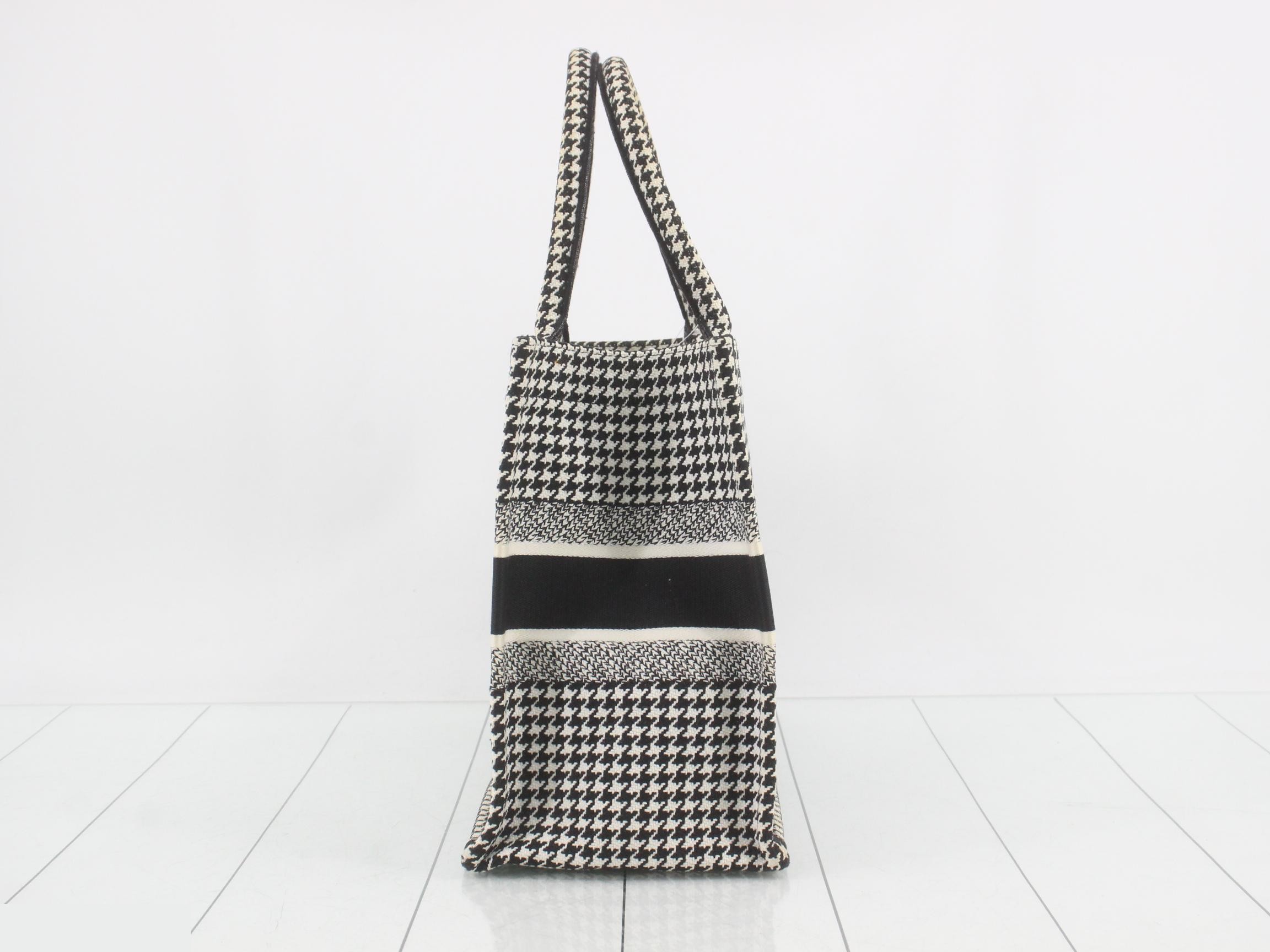 Book Tote Bag - Houndstooth Pattern — view 3