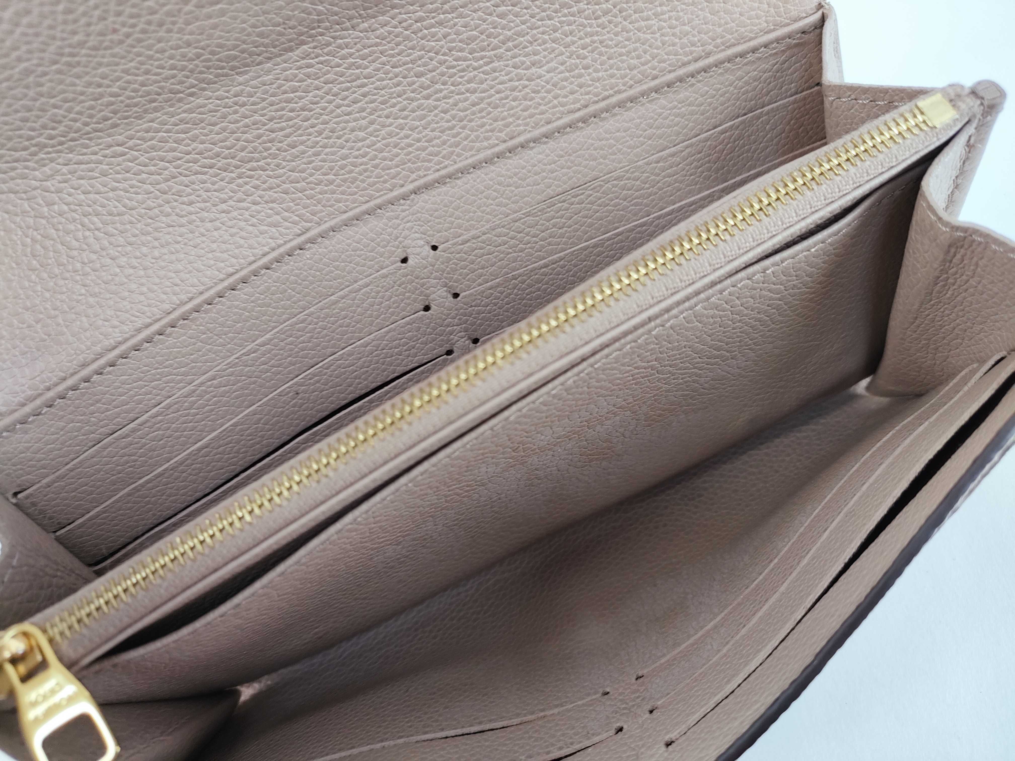 Monogram Louis Vuitton Empreinte Portefeuille Sarah Bicolor Tourterelle M81049 RFID Wallet — view 15