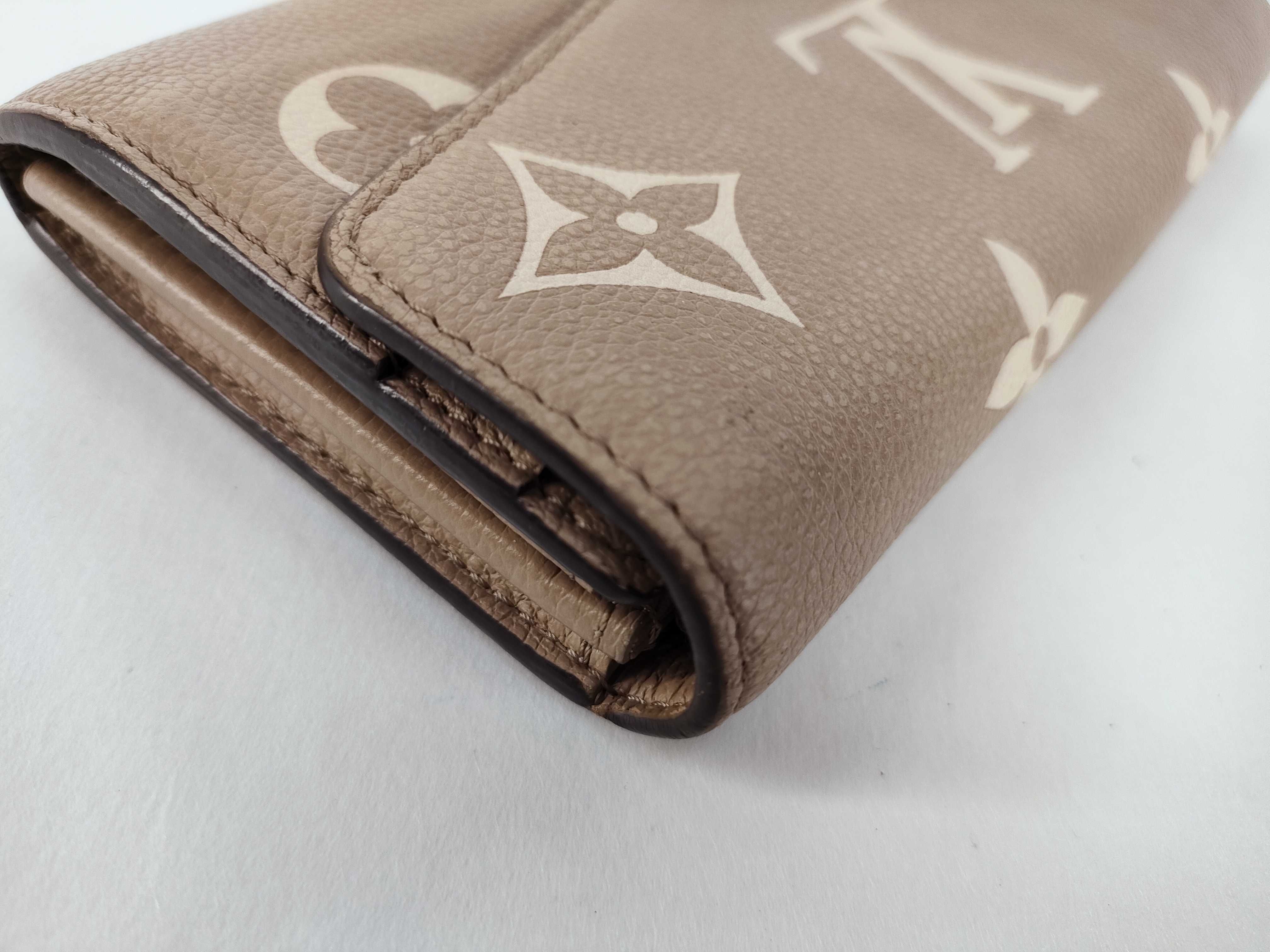 Monogram Louis Vuitton Empreinte Portefeuille Sarah Bicolor Tourterelle M81049 RFID Wallet — view 3