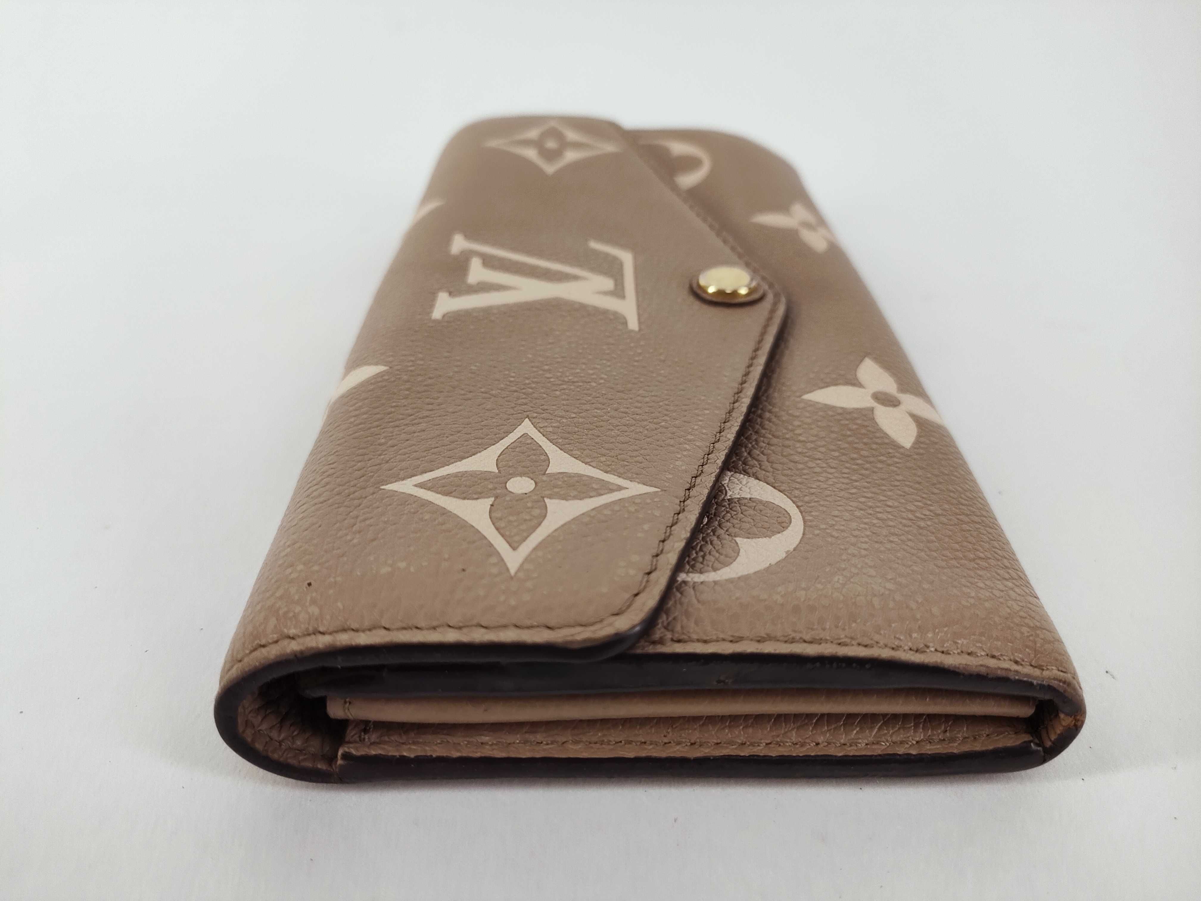 Monogram Louis Vuitton Empreinte Portefeuille Sarah Bicolor Tourterelle M81049 RFID Wallet — view 6
