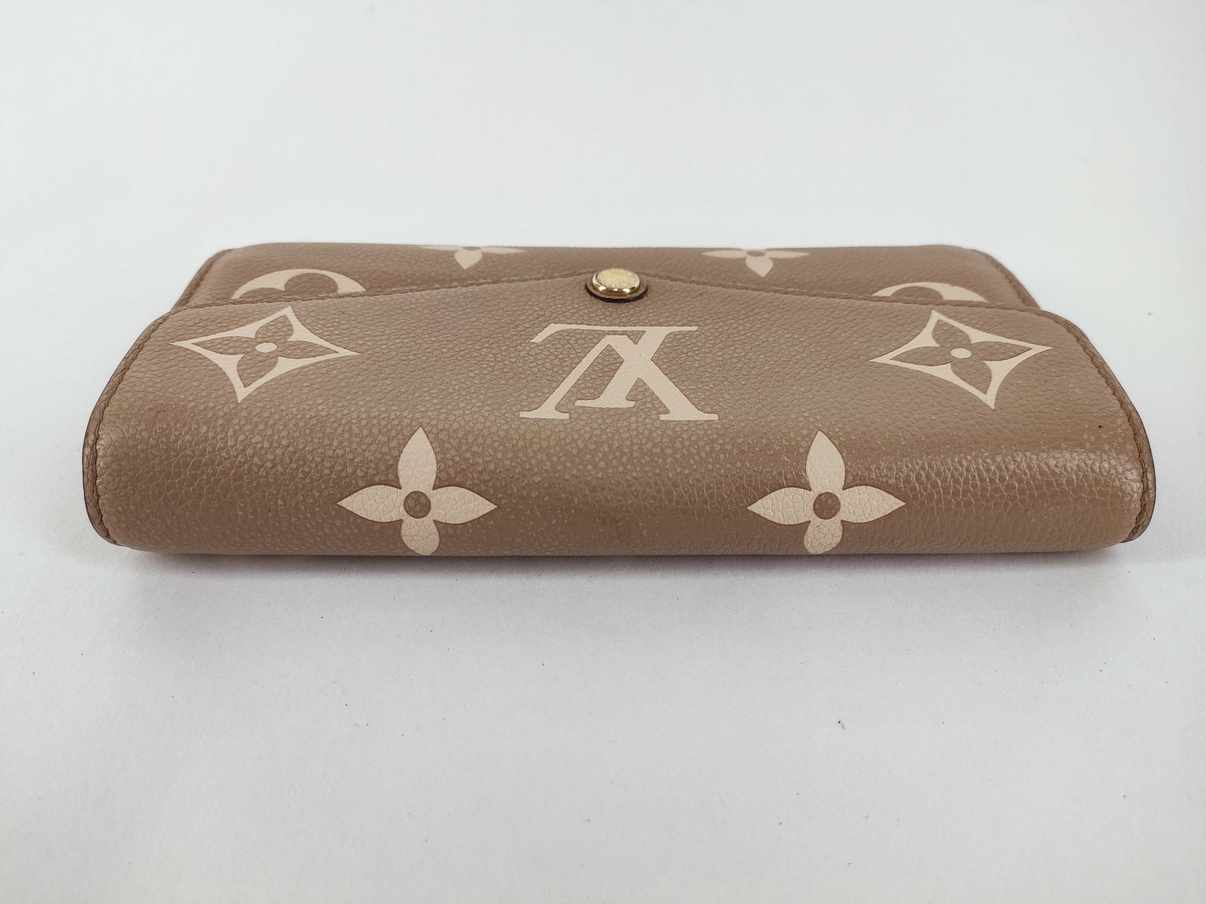 Monogram Louis Vuitton Empreinte Portefeuille Sarah Bicolor Tourterelle M81049 RFID Wallet — view 7