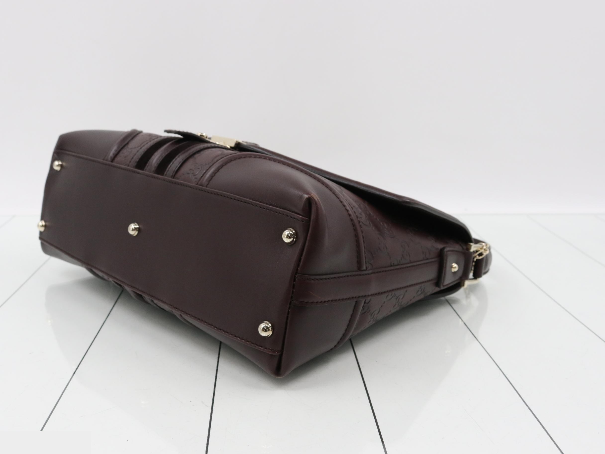 Guccissima One-Shoulder Bag, Dark Brown — view 6