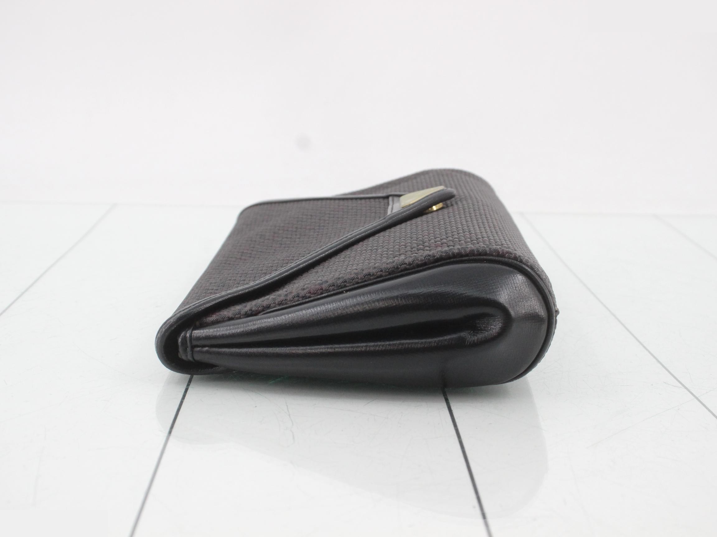 Clutch bag, PVC/leather, black — view 4