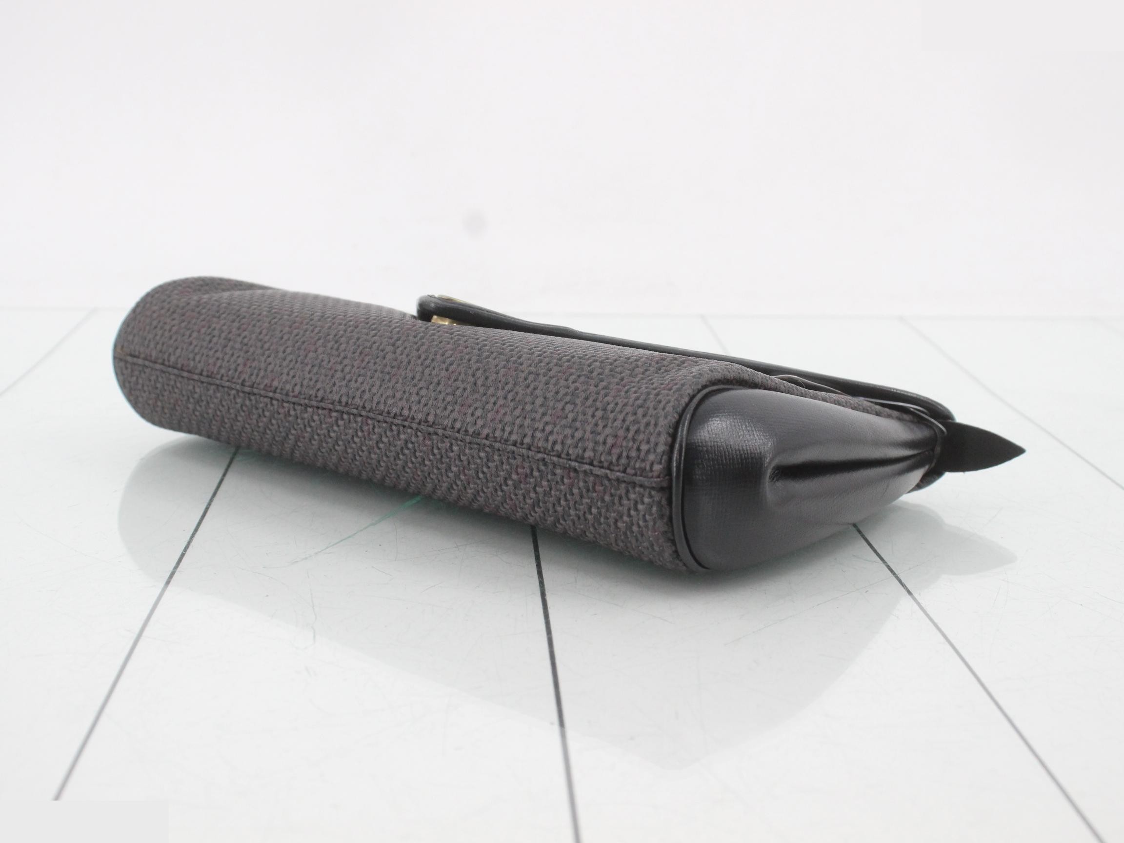 Clutch bag, PVC/leather, black — view 6