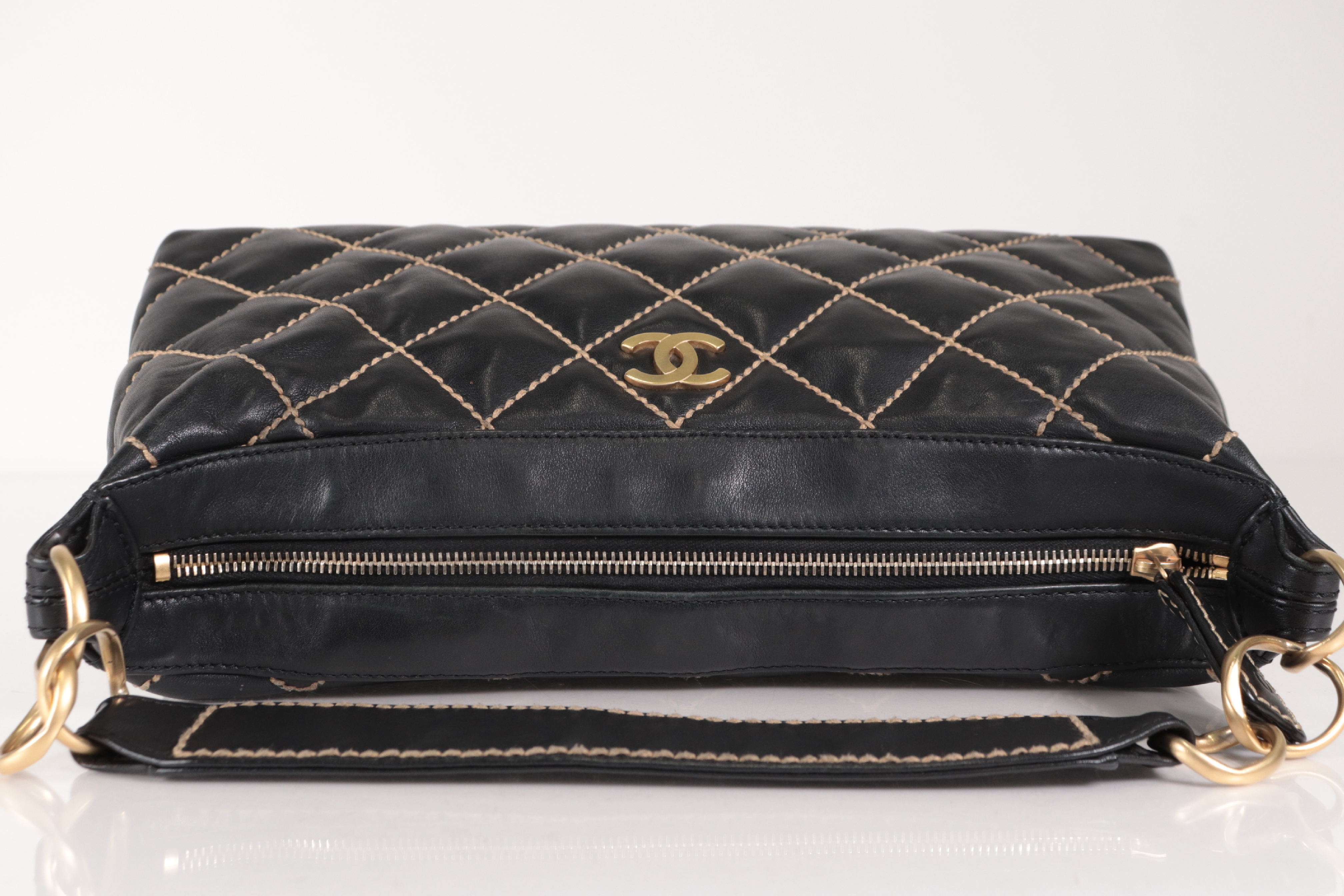 Wild Stitch Calfskin One-Shoulder Bag (Series 8) — view 5