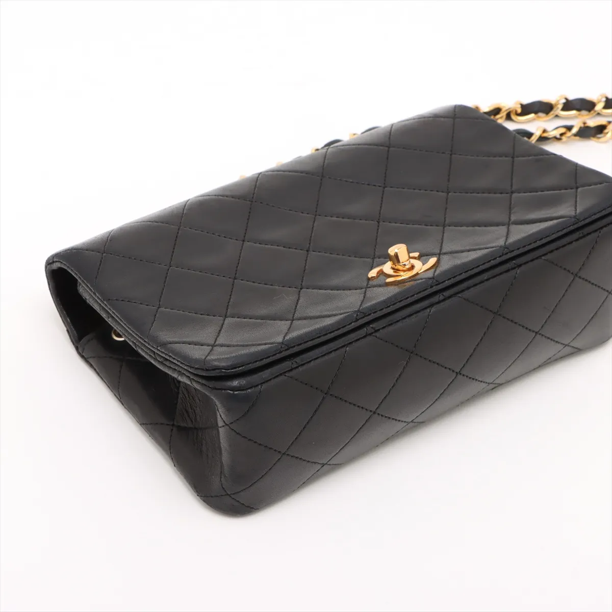 Matelasse Lambskin Single Flap Single Chain Bag Black Gold Hardware 1898976 No. 1 — view 4