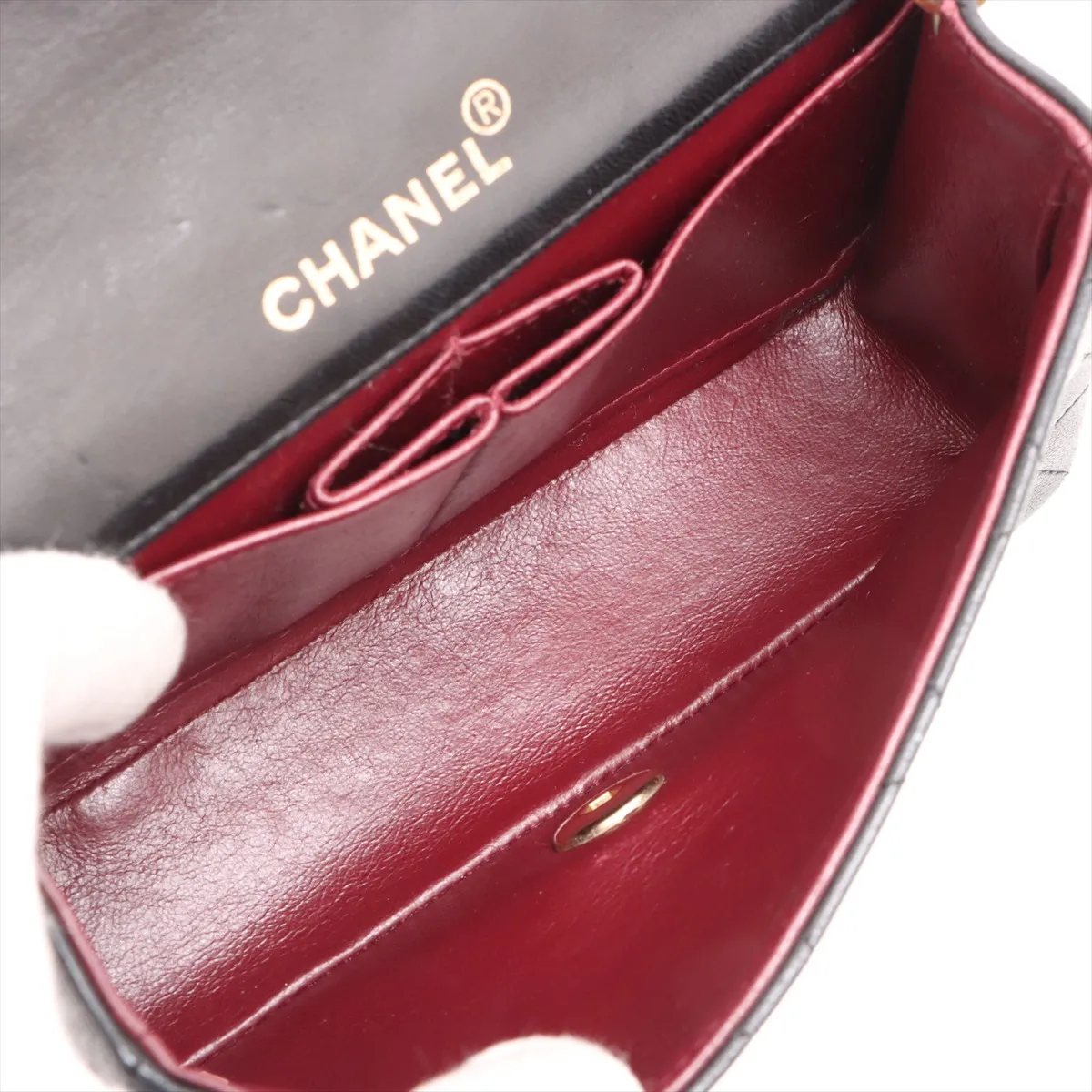 Matelasse Lambskin Single Flap Single Chain Bag Black Gold Hardware 1898976 No. 1 — view 6