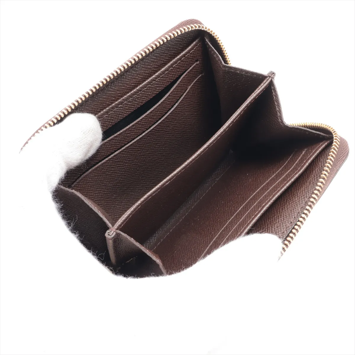 Damier Zippy Coin Purse N63070 TS3154 Brown Compact Wallet — view 3