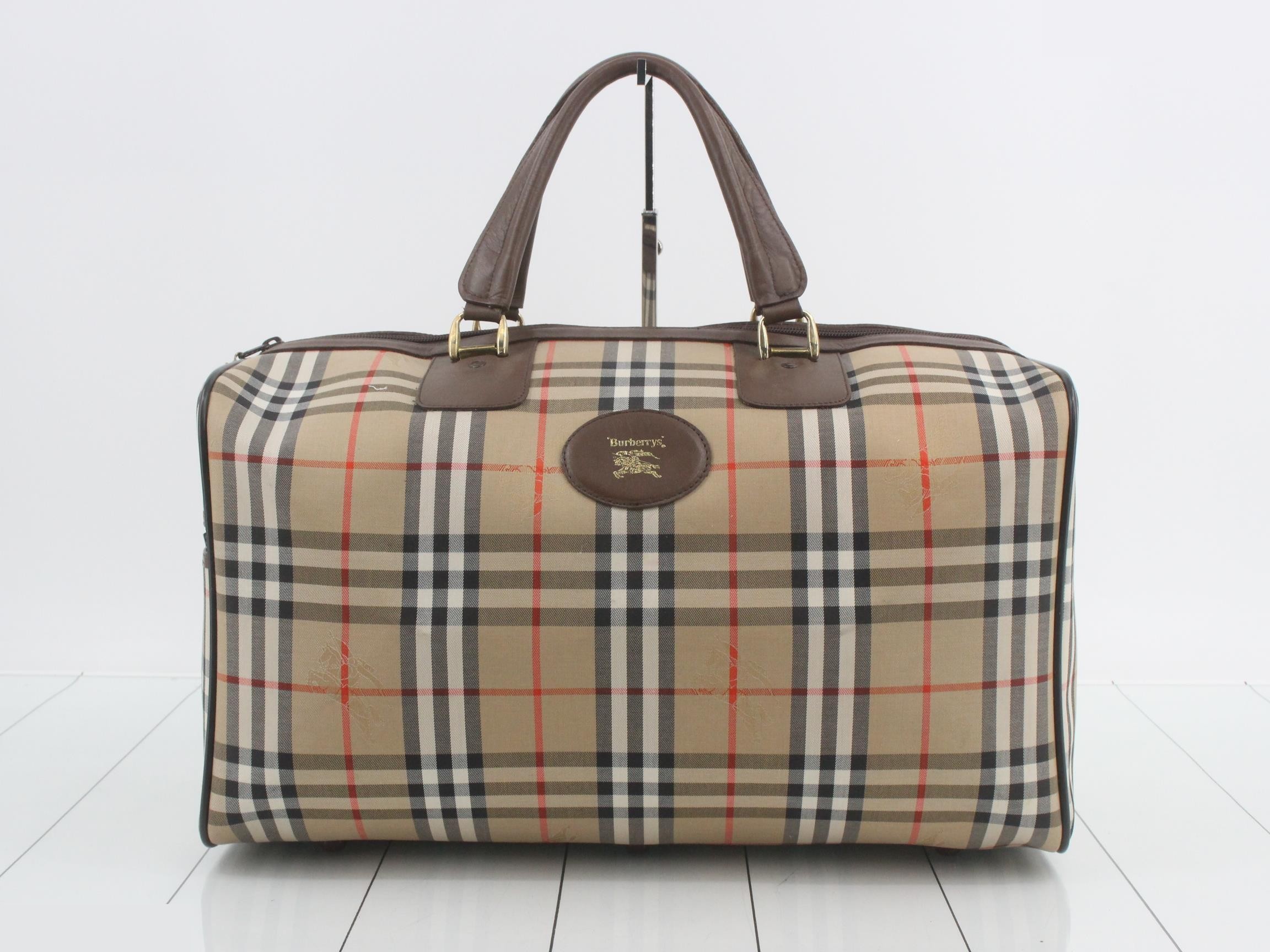 Burberrys Nova Check Boston Bag