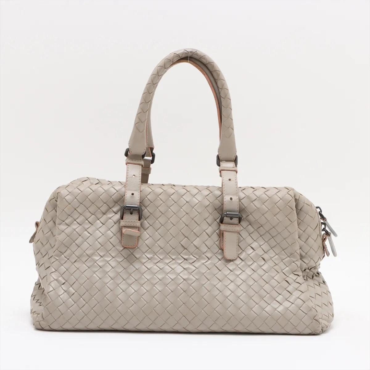 Intrecciato Leather Handbag Beige — view 2