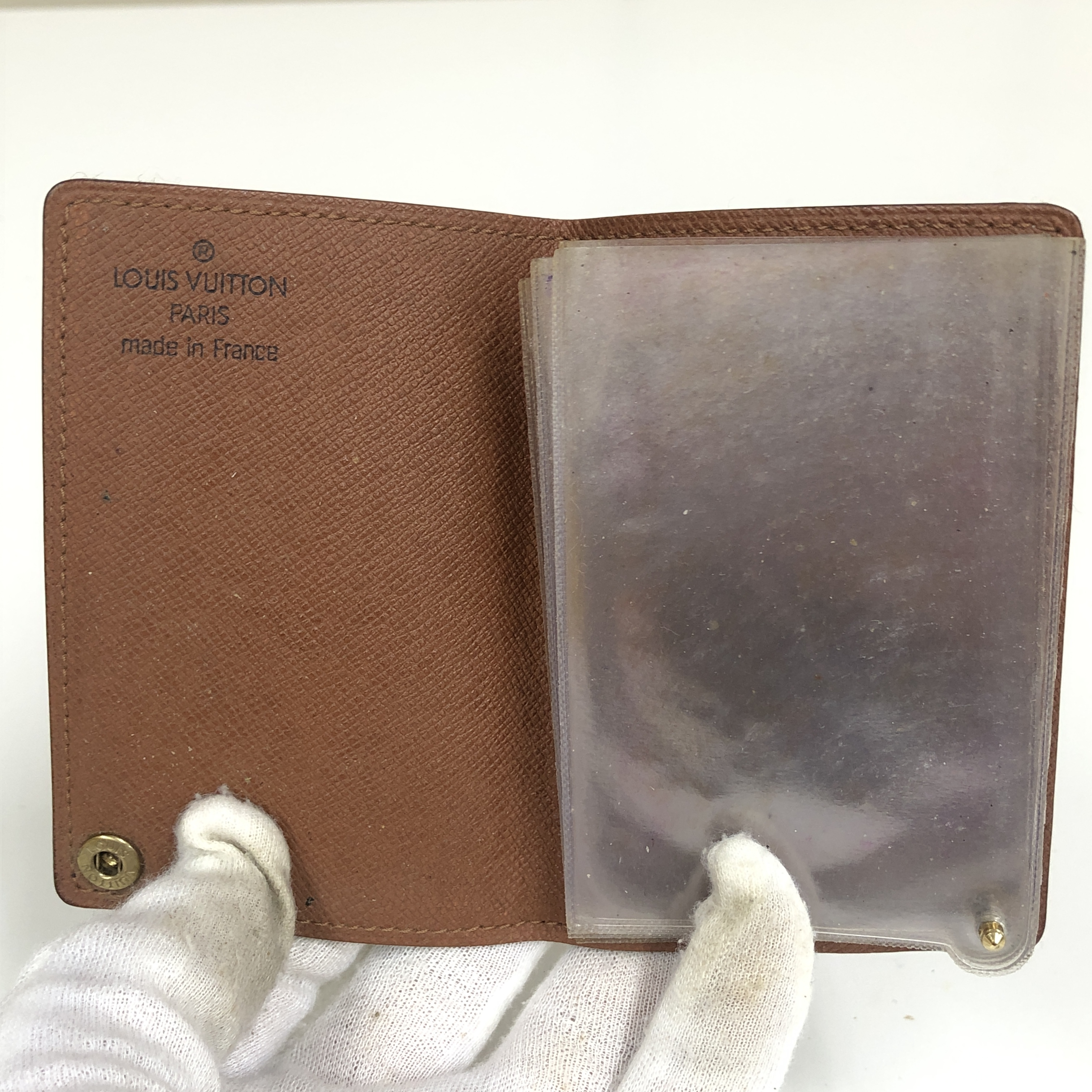 Monogram Portecarte Credit Pression M60937 Card Case CT0979 Business Card Holder Pass Case Card Case Made in France Card Case — view 7