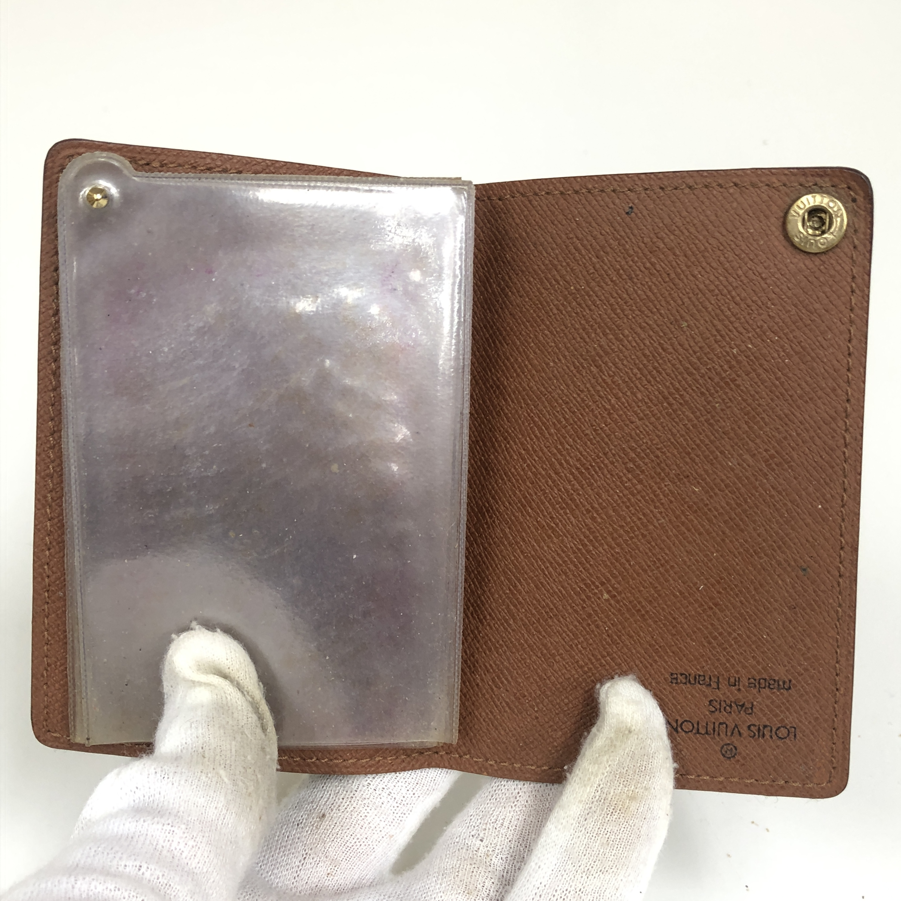 Monogram Portecarte Credit Pression M60937 Card Case CT0979 Business Card Holder Pass Case Card Case Made in France Card Case — view 8