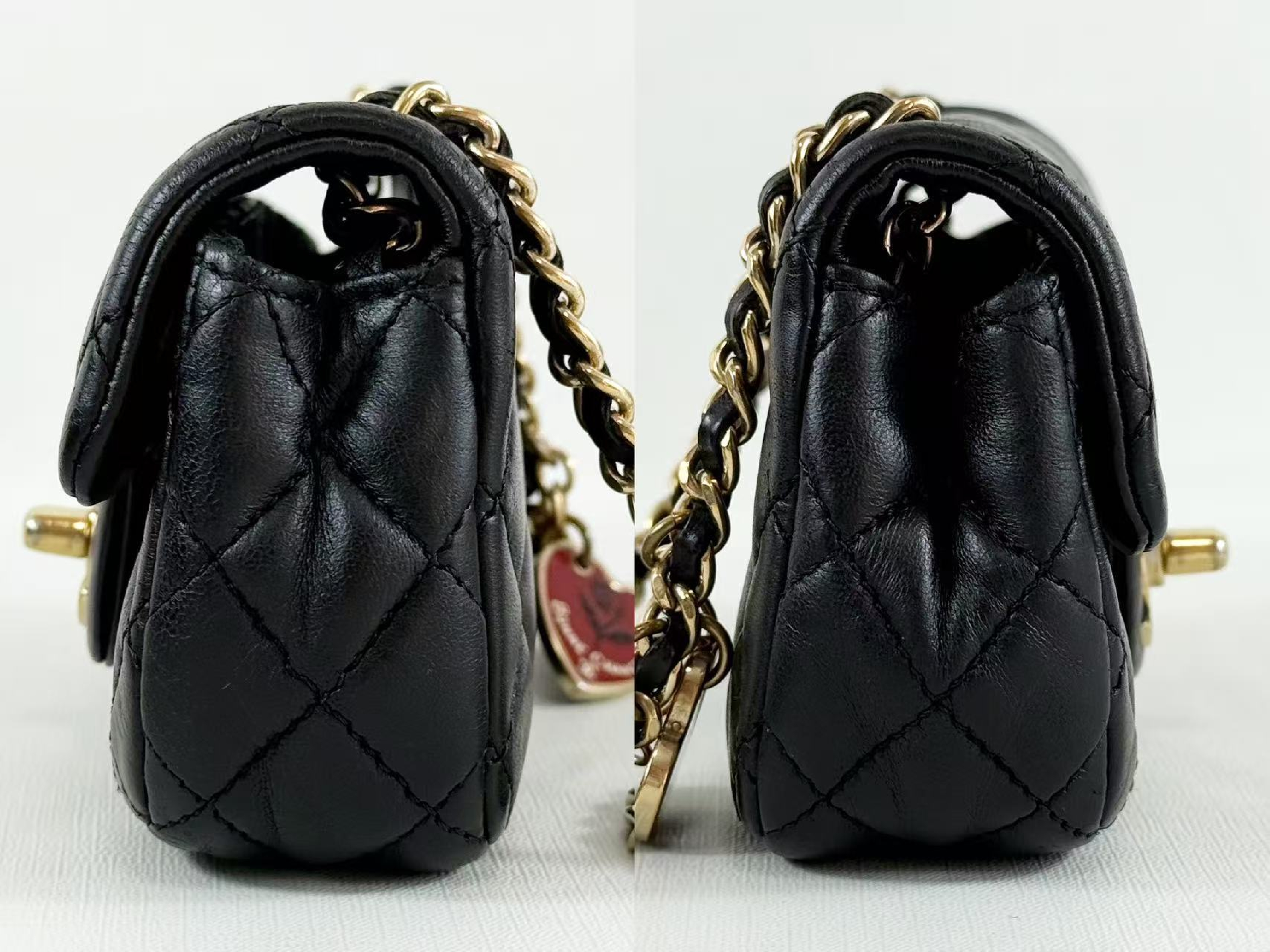 Black Mini Mat Valentine Tanlock W15/H9/D5cm approx. 13th series [Box and seal included] C gold hardware Shoulder bag 13411630 Shoulder bag — view 12