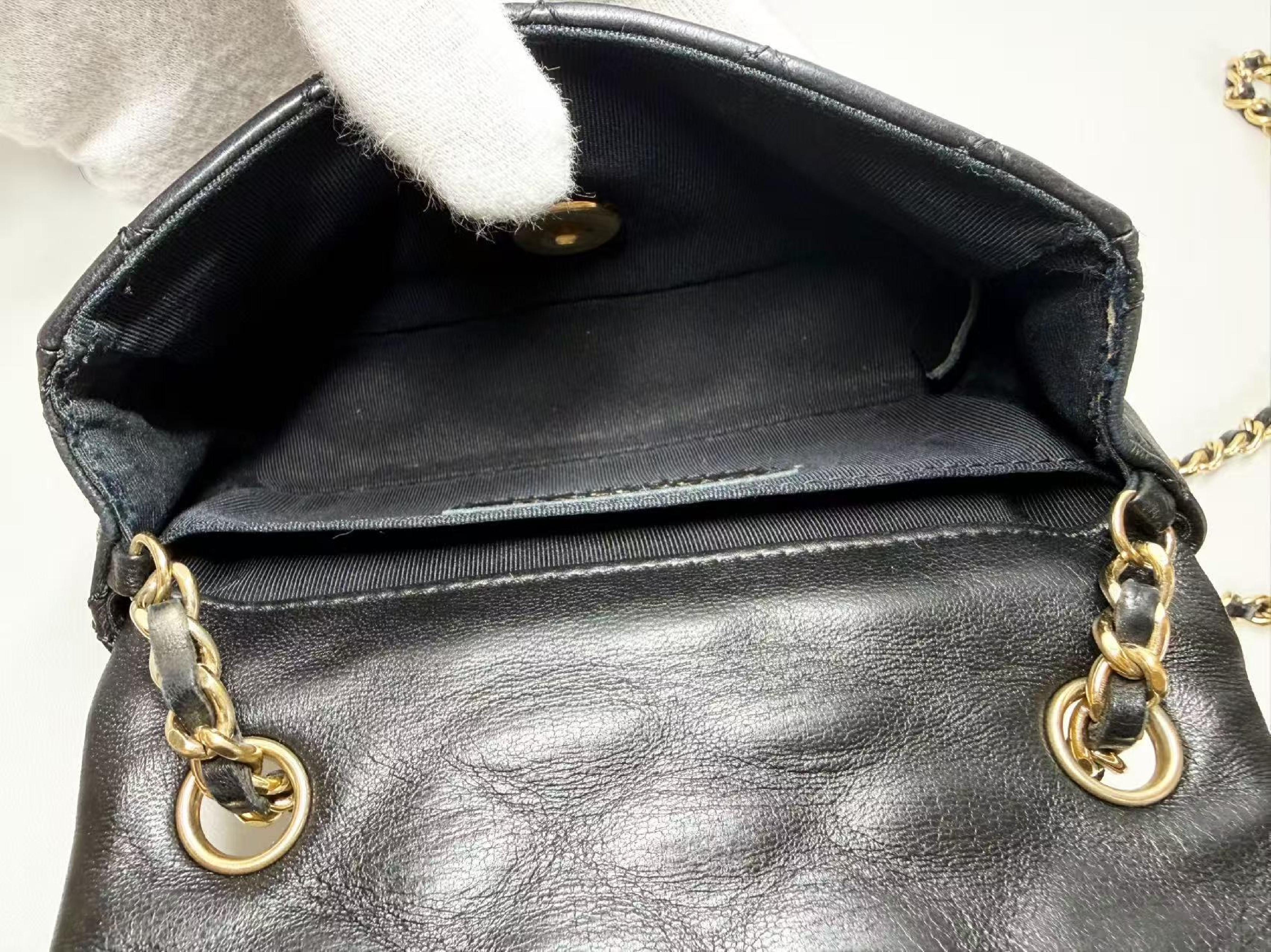 Black Mini Mat Valentine Tanlock W15/H9/D5cm approx. 13th series [Box and seal included] C gold hardware Shoulder bag 13411630 Shoulder bag — view 14