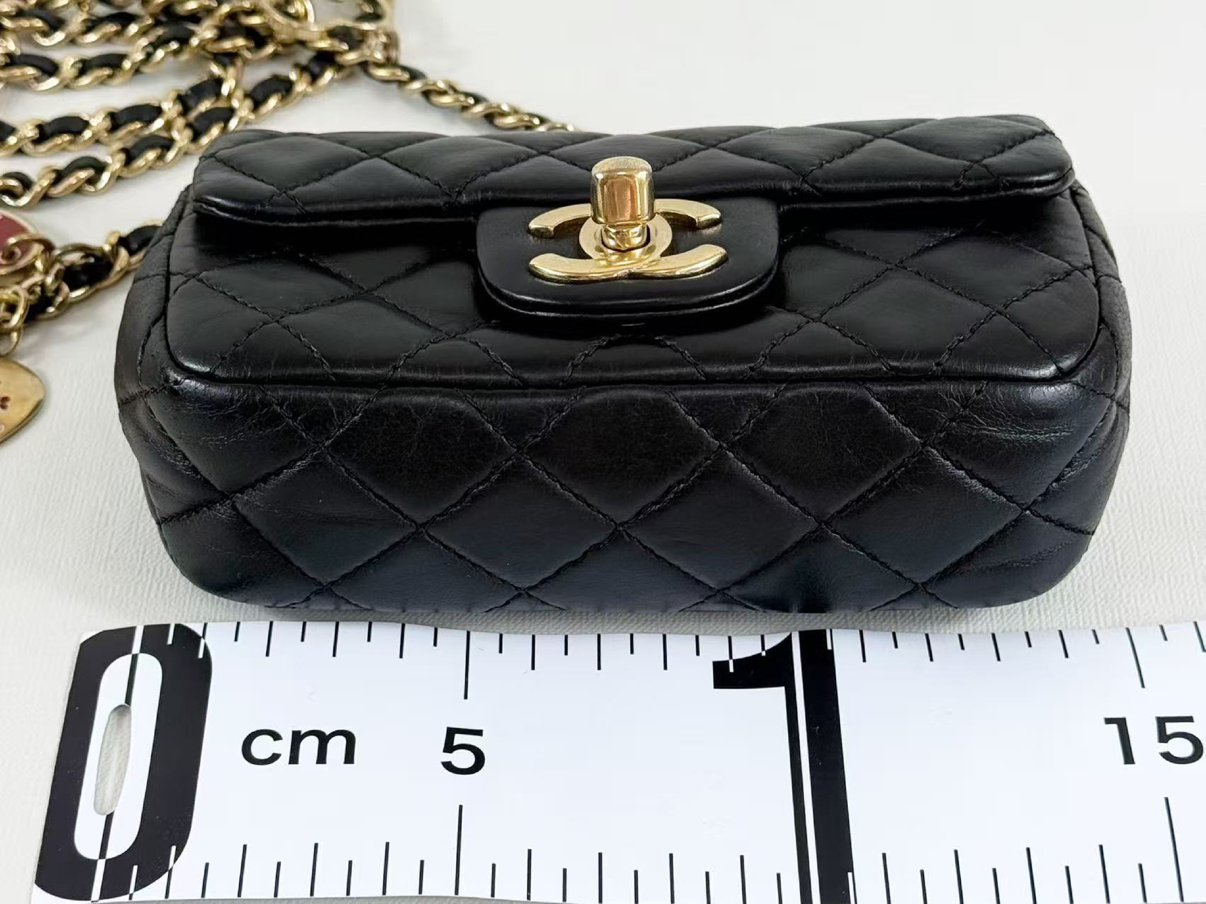 Black Mini Mat Valentine Tanlock W15/H9/D5cm approx. 13th series [Box and seal included] C gold hardware Shoulder bag 13411630 Shoulder bag — view 3
