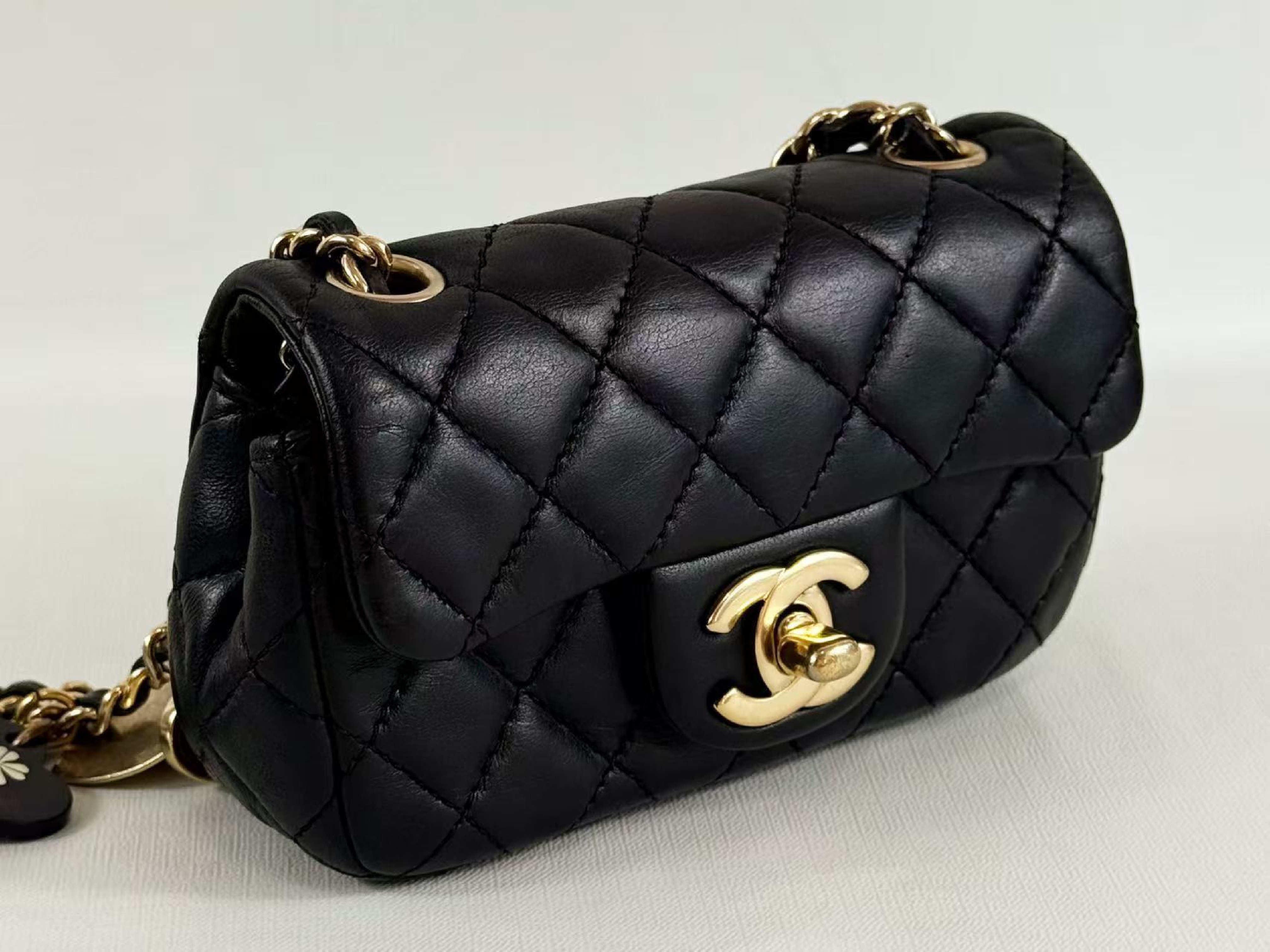 Black Mini Mat Valentine Tanlock W15/H9/D5cm approx. 13th series [Box and seal included] C gold hardware Shoulder bag 13411630 Shoulder bag — view 6