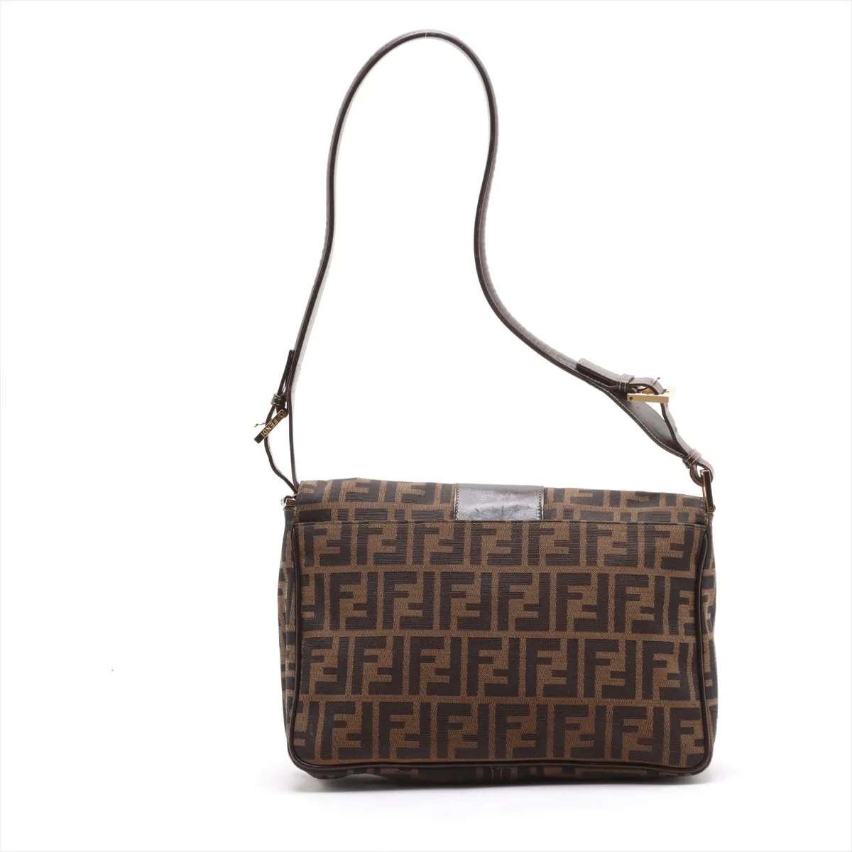 Zucca Canvas x Leather Shoulder Bag Brown — view 2