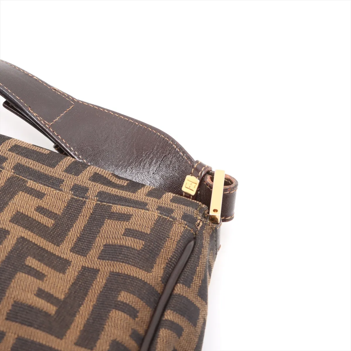 Zucca Canvas x Leather Shoulder Bag Brown — view 11