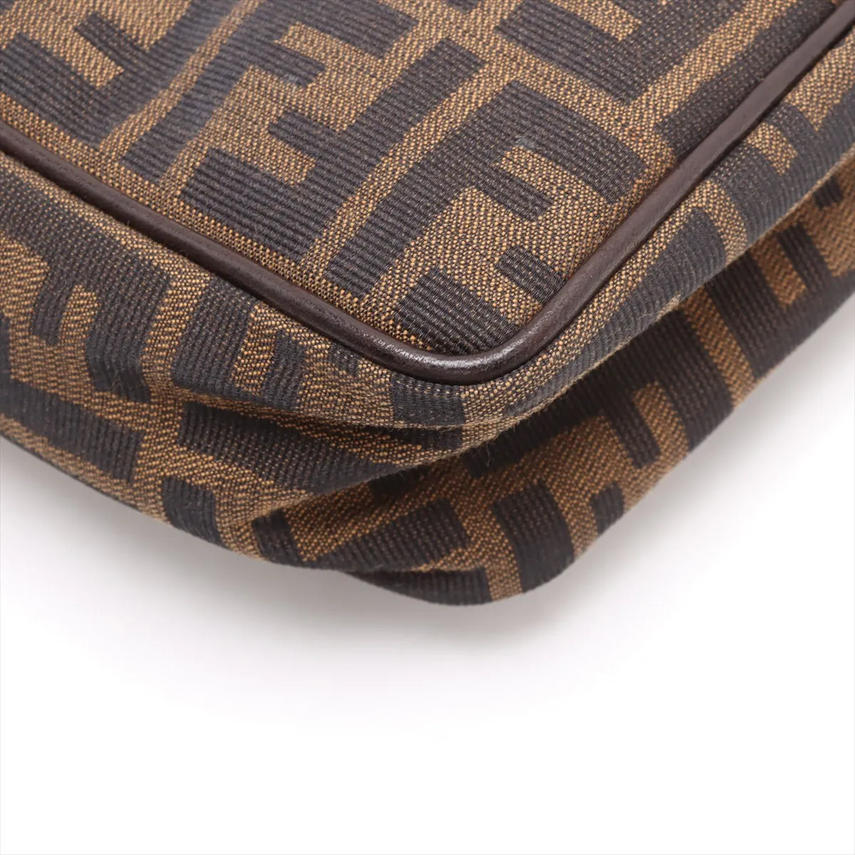 Zucca Canvas x Leather Shoulder Bag Brown — view 10