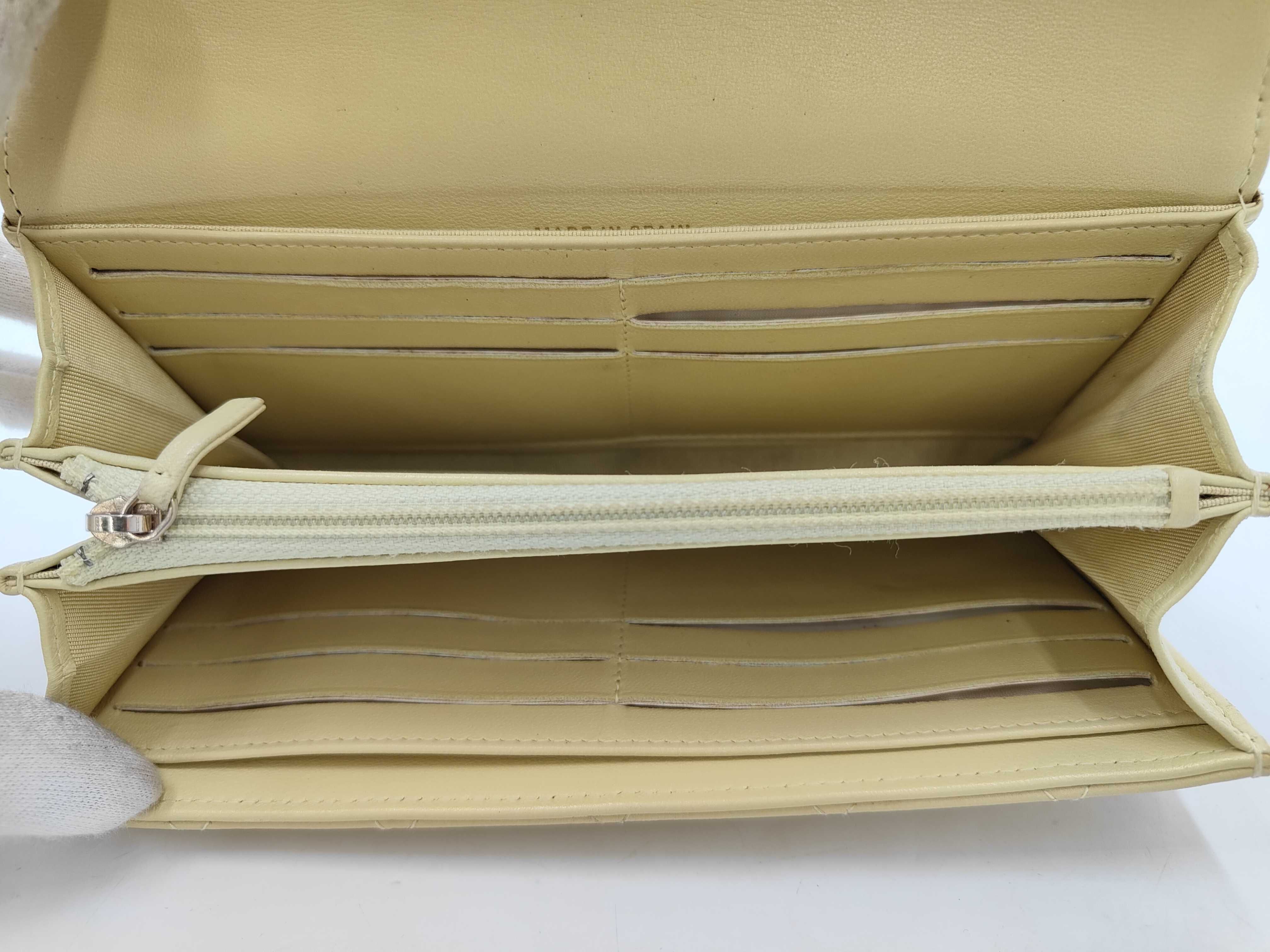 Matelassé Long Wallet, Lambskin, Yellow — view 11