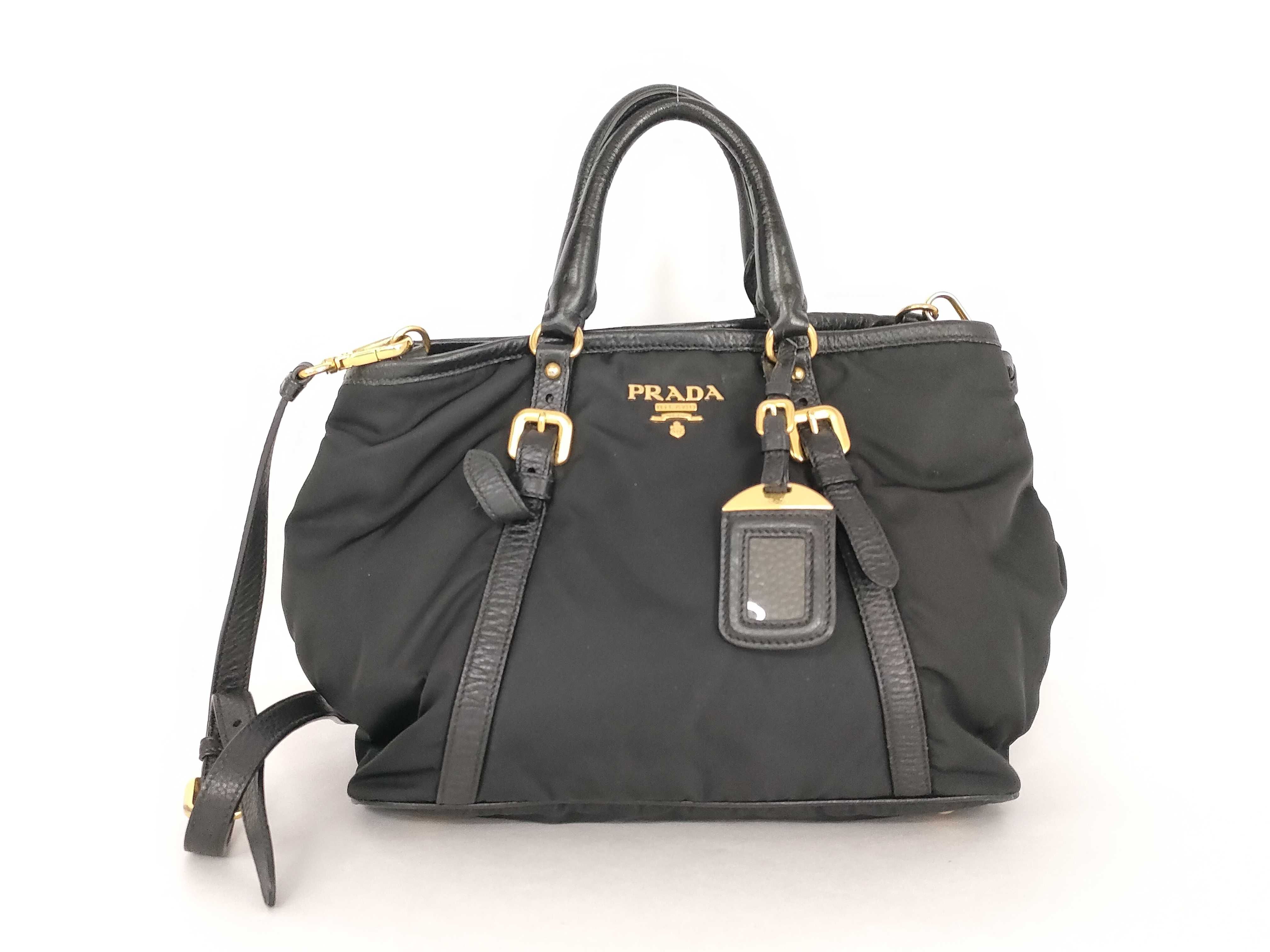 Nylon Pocono Nylon Gold Hardware 2-Way Tote Bag Handbag