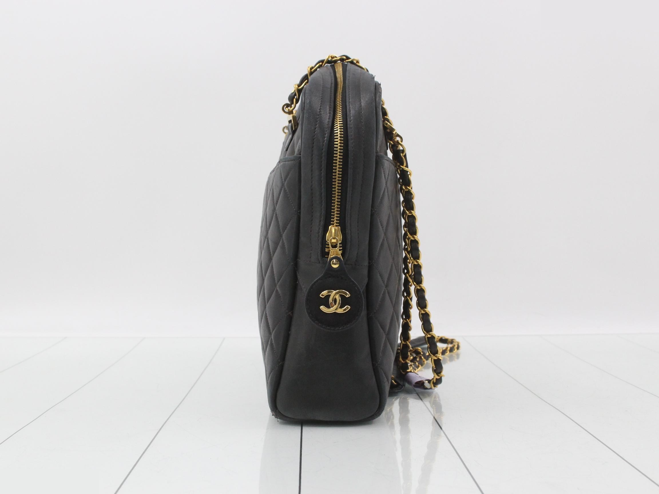 Matelassé Lambskin Chain Tote Bag — view 4