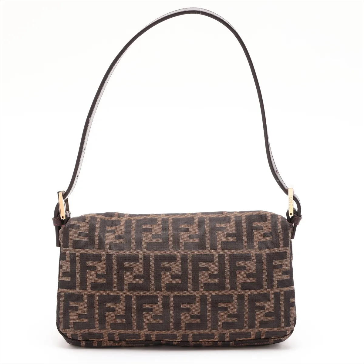 Zucca Mamma Bucket Canvas x Leather Shoulder Bag, Brown — view 2