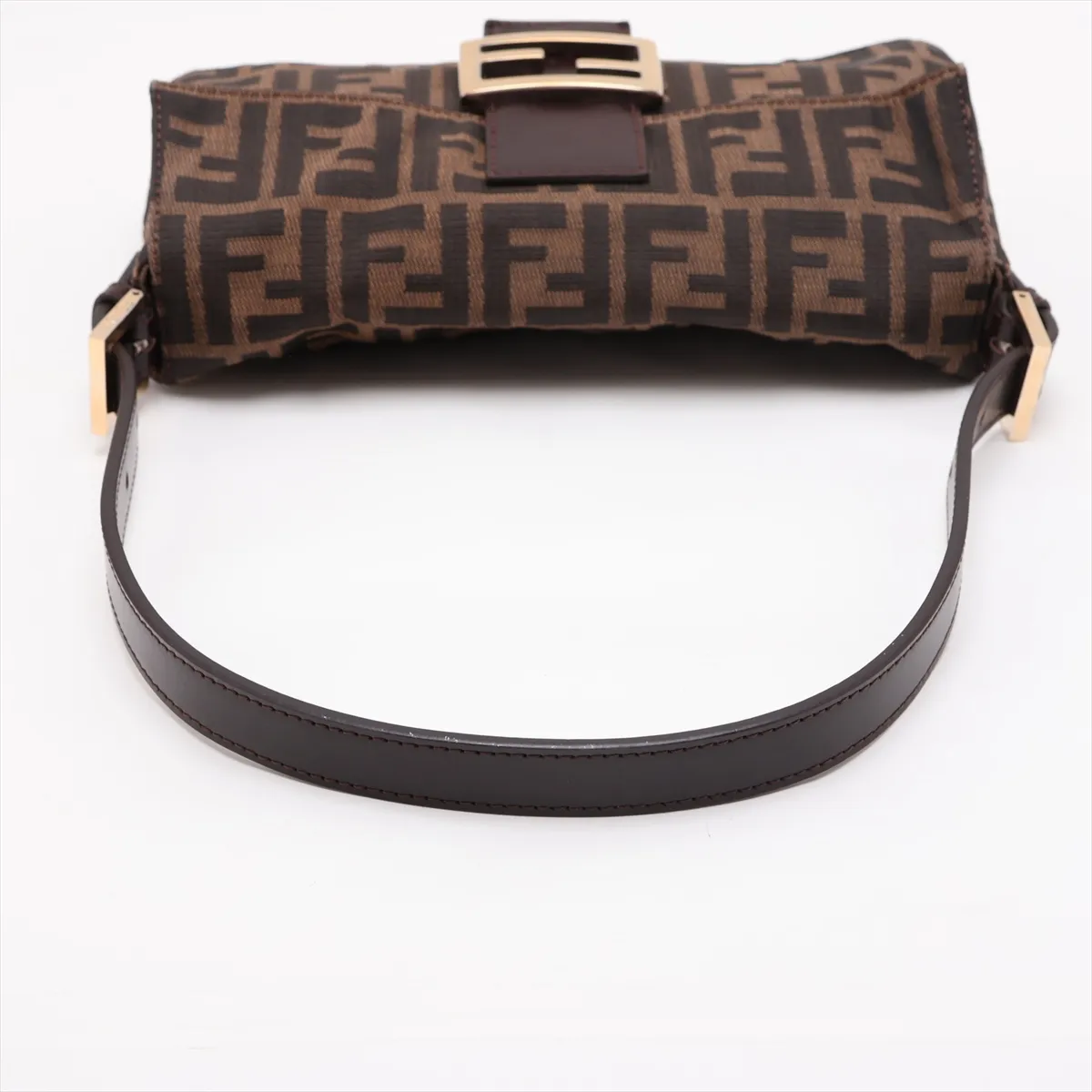 Zucca Mamma Bucket Canvas x Leather Shoulder Bag, Brown — view 5