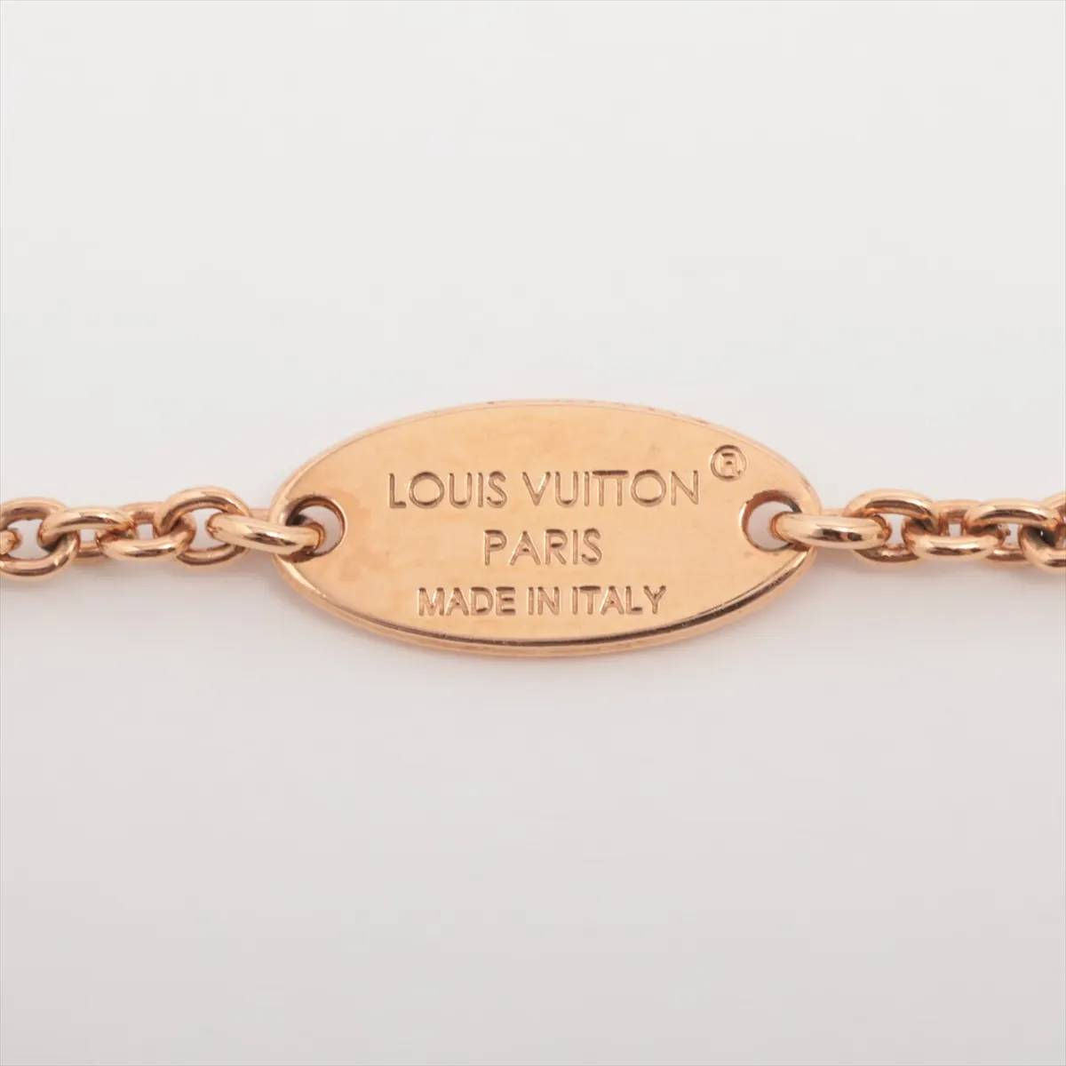 LV Floragram Necklace AK1255, GP x Faux Pearl, Rose Gold, — view 4
