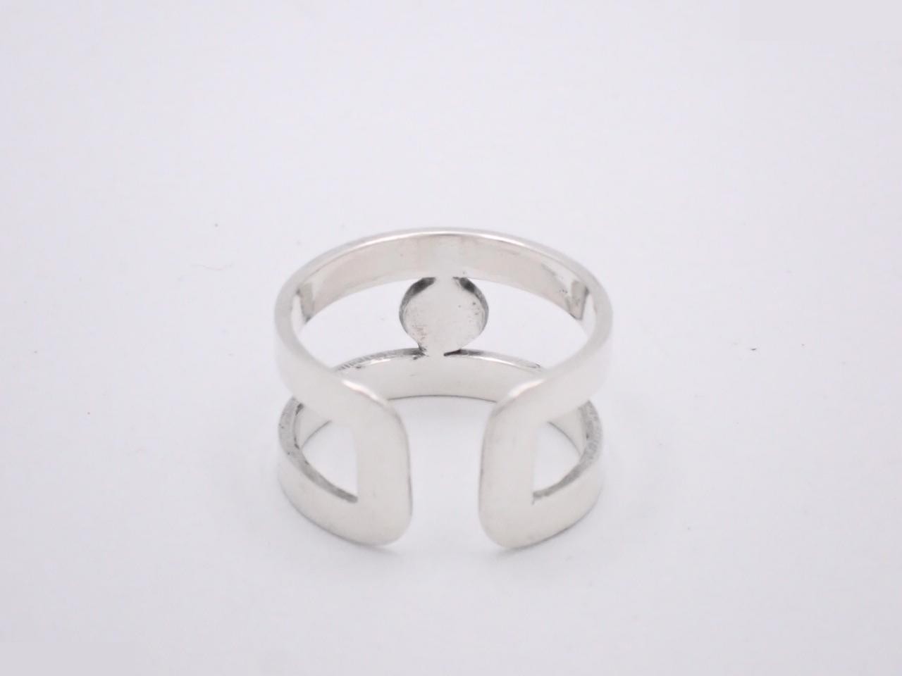 logo silver Coco Mark ring, size 12.5 — view 2