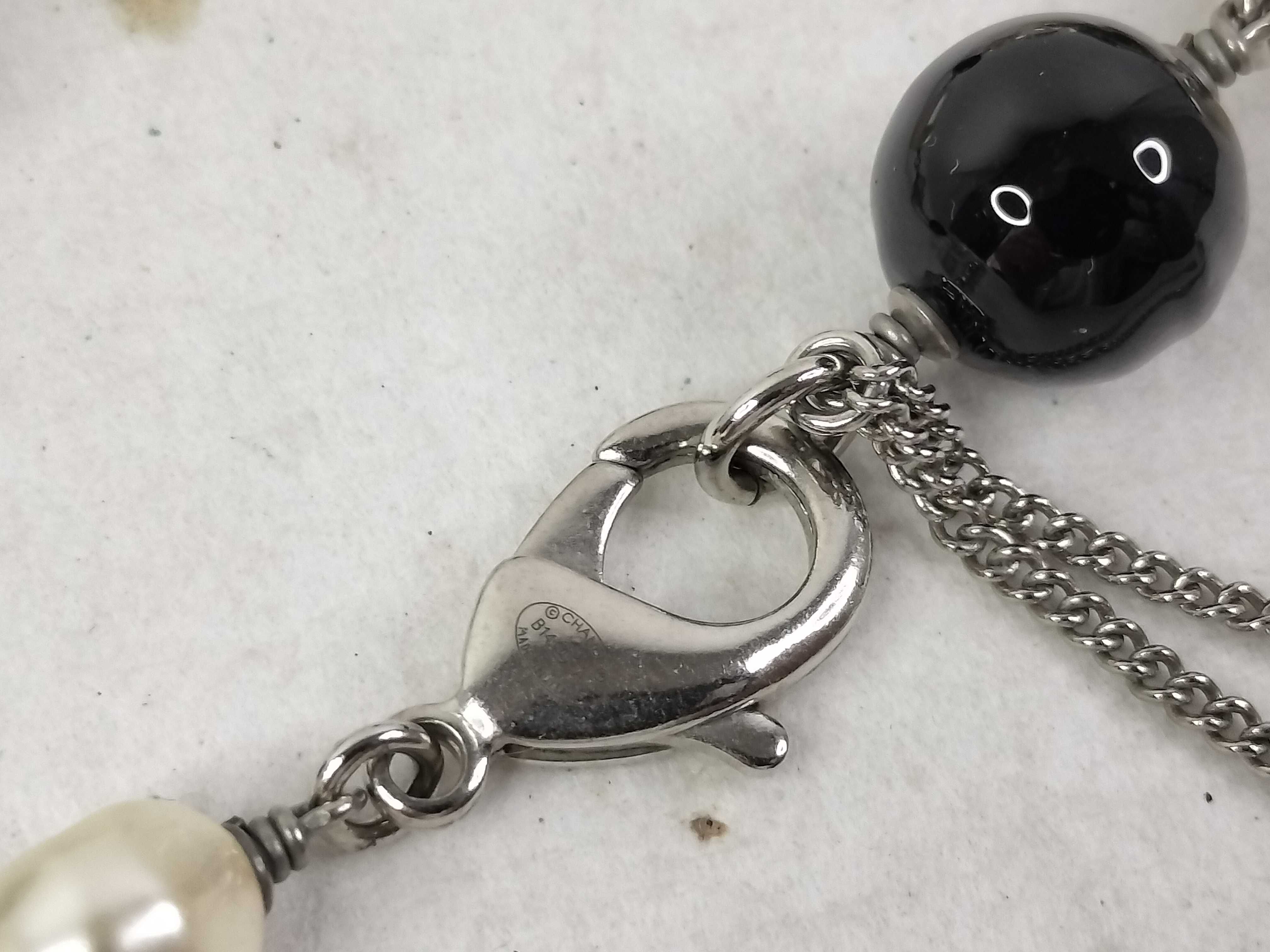 Coco Mark B14A Coco Pearl Rhinestone Long Necklace — view 5