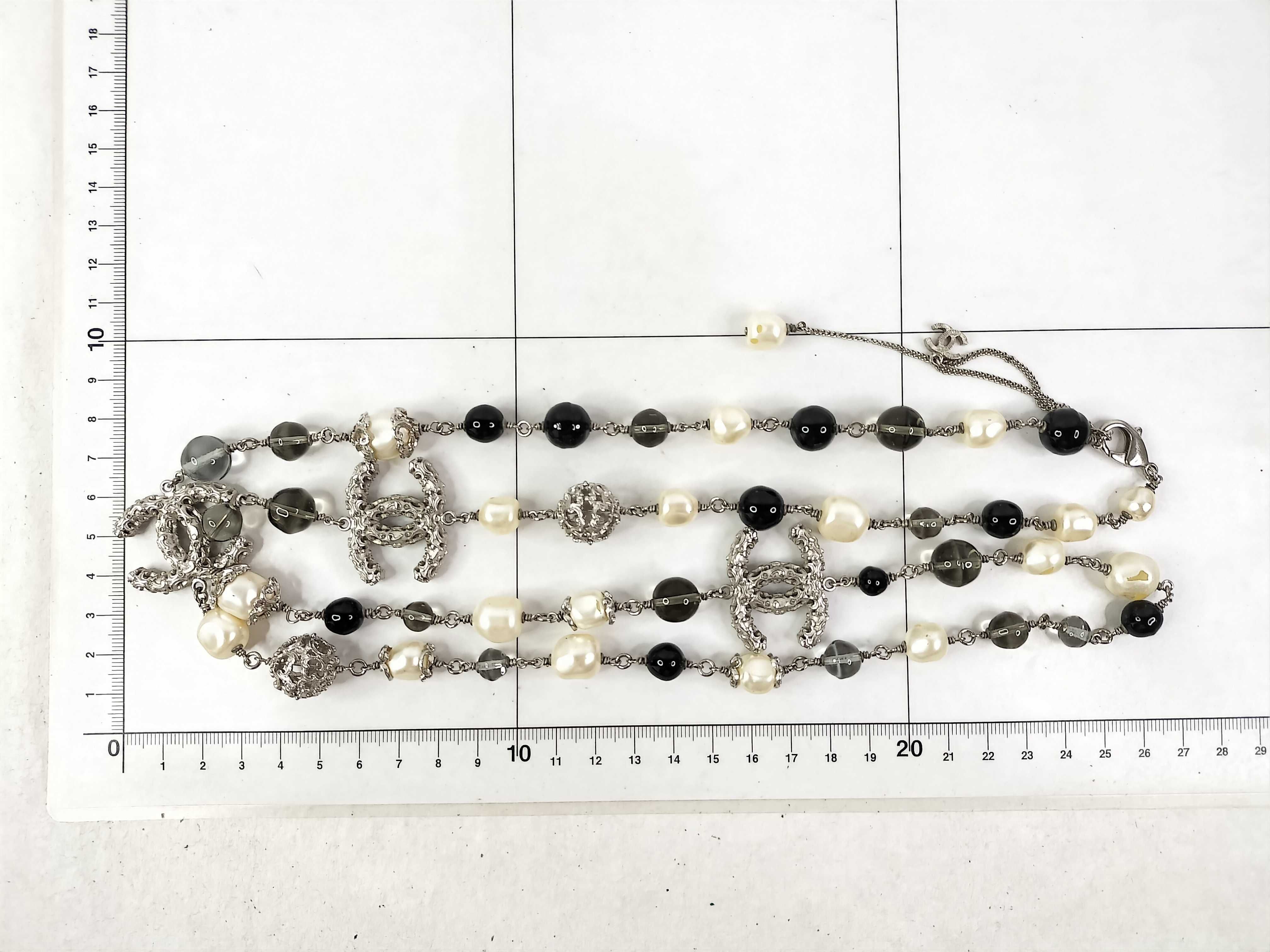 Coco Mark B14A Coco Pearl Rhinestone Long Necklace — view 7