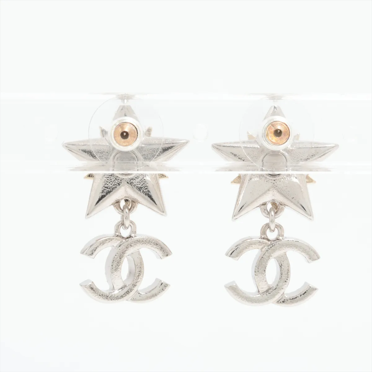 Cocomark C23S Earrings (for both ears) GP x Rhinestone Silver — view 2