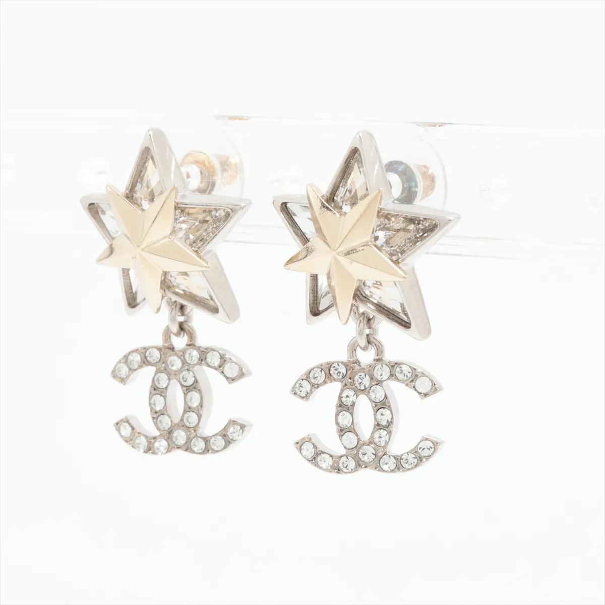 Cocomark C23S Earrings (for both ears) GP x Rhinestone Silver — view 3
