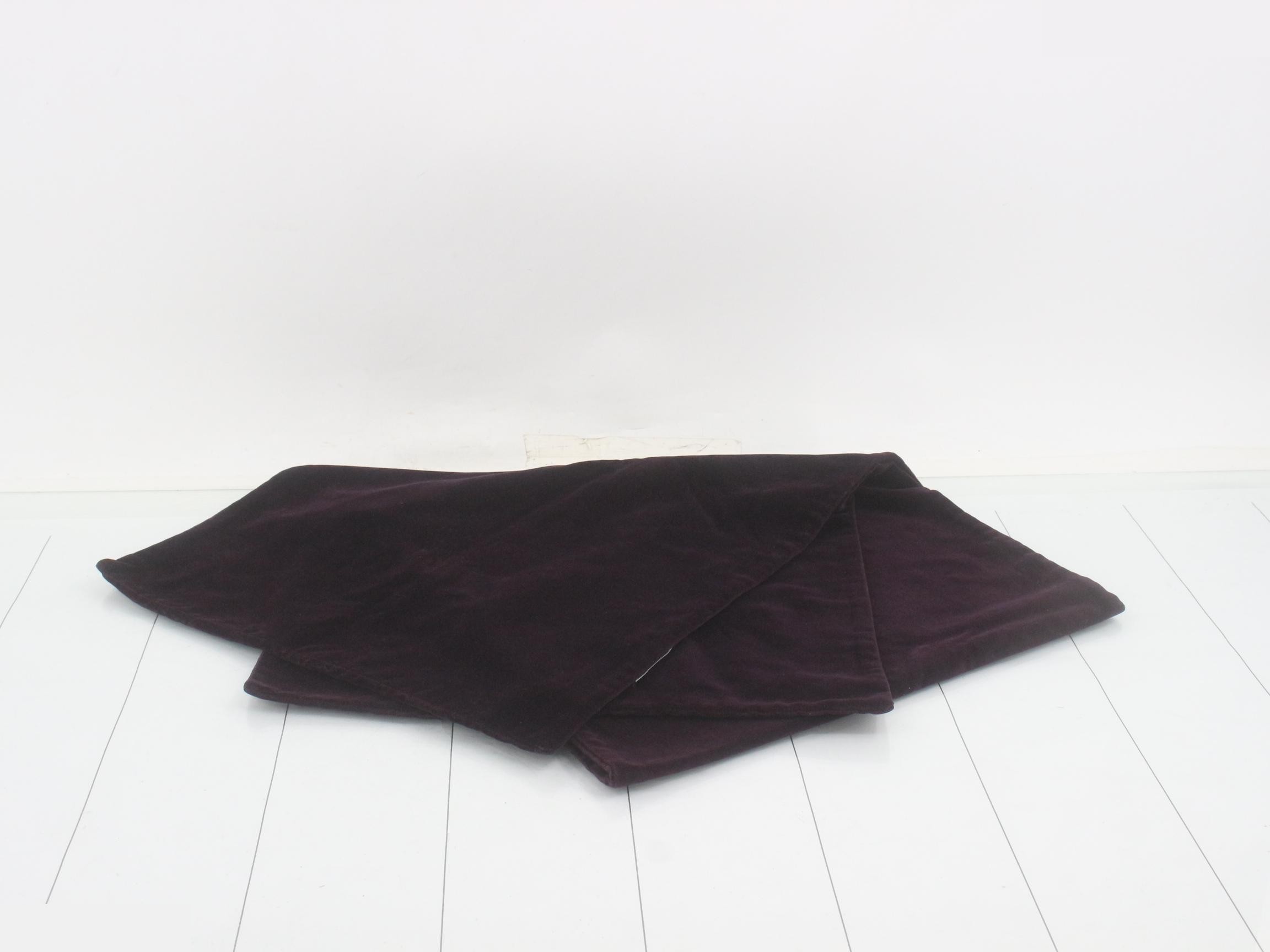 velour scarf, purple — view 2