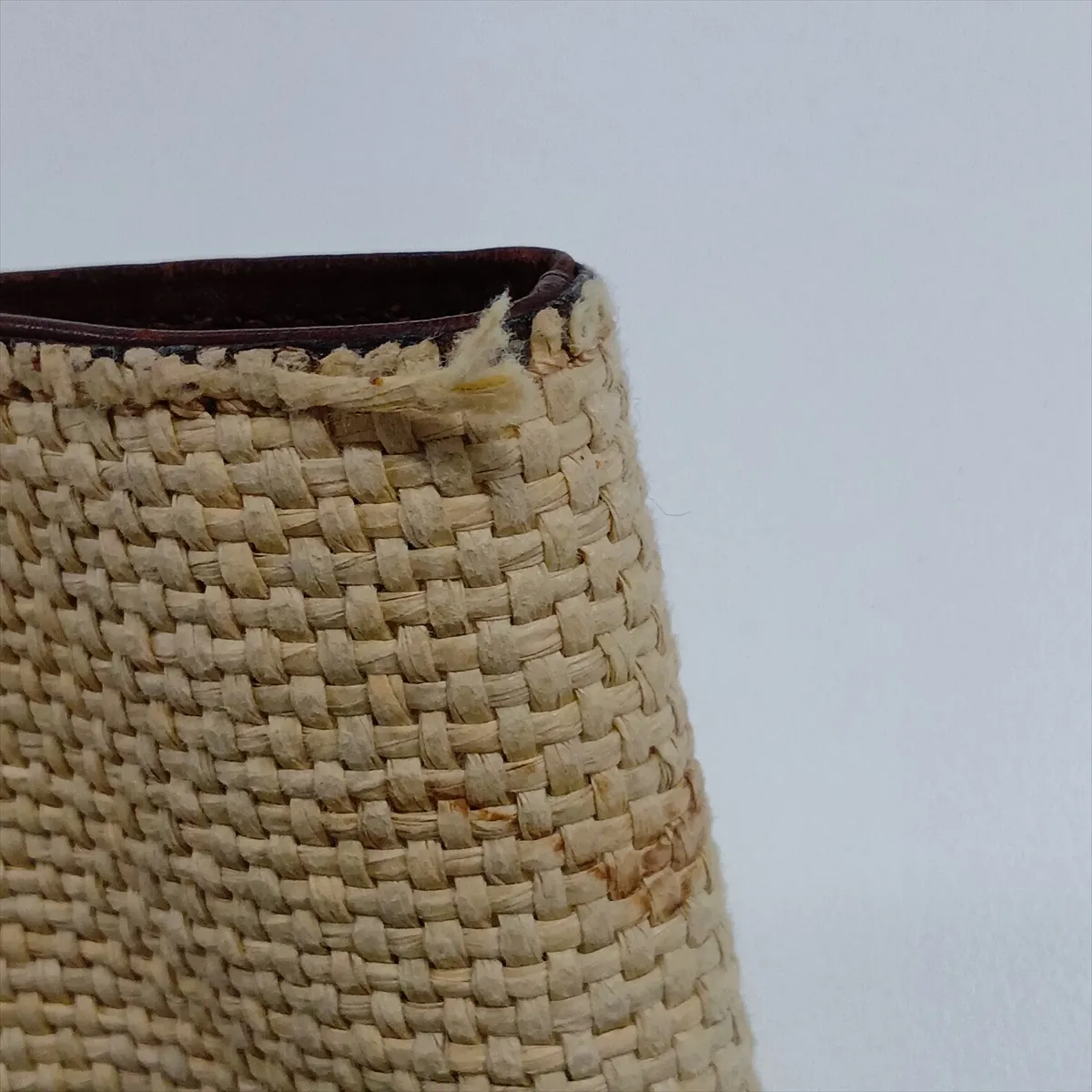 Coco Mark Raffia x Leather Tote Bag, Beige x Brown, Gold Hardware, 5592747 (Serial Number 5) — view 15