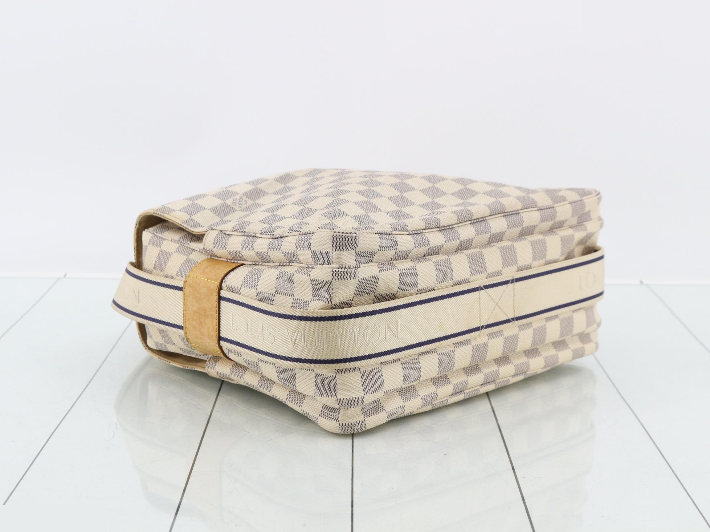Damier Azur Shoulder Bag (Nav) — view 5