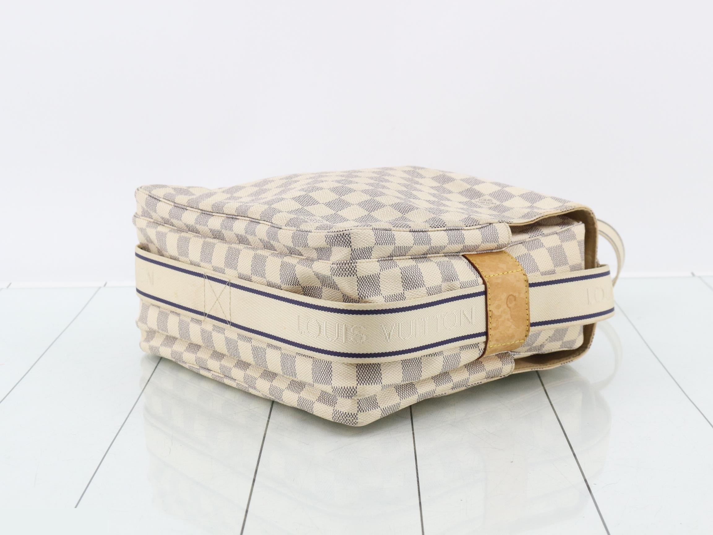 Damier Azur Shoulder Bag (Nav) — view 6