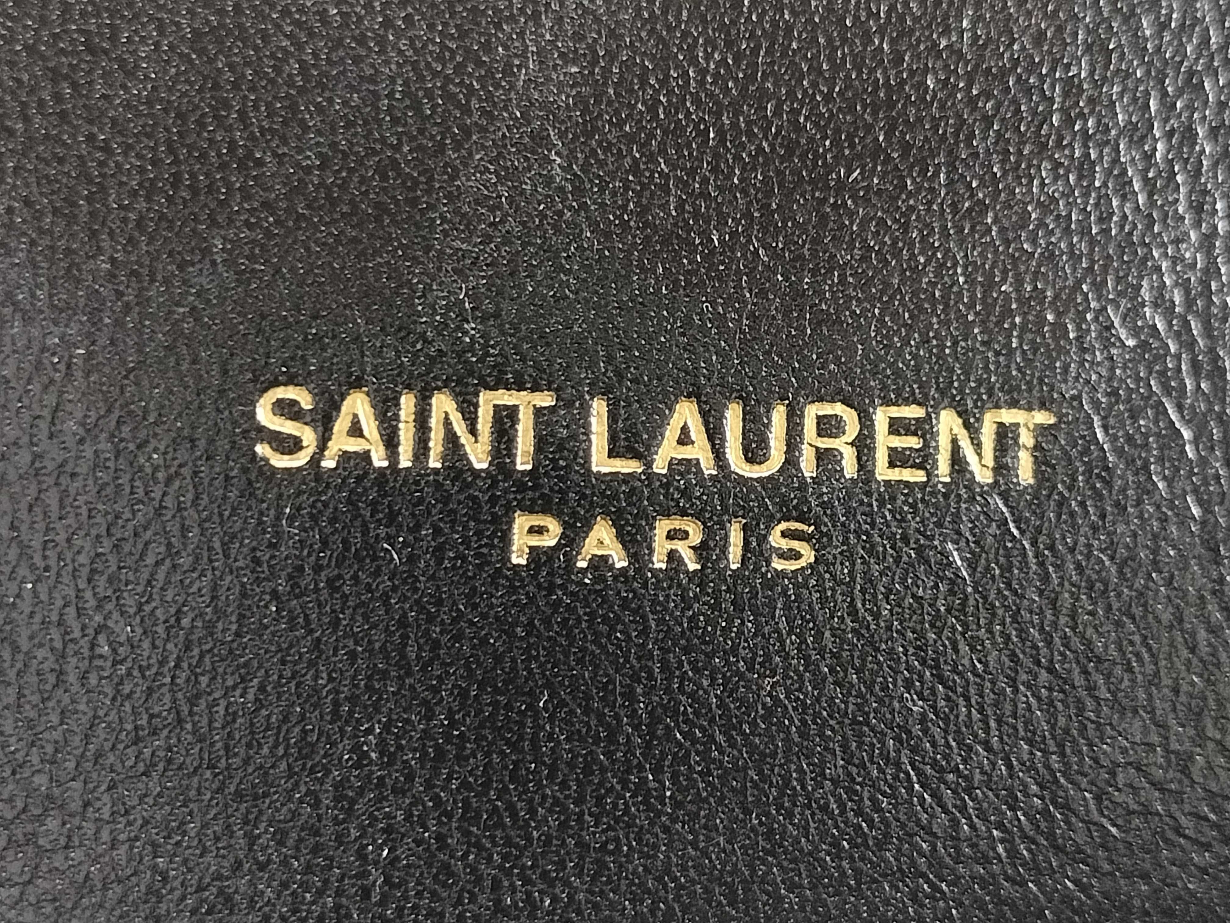 PH-YSL Medium College Quilted Black Leather Shoulder Bag 22cm Handbag — view 14