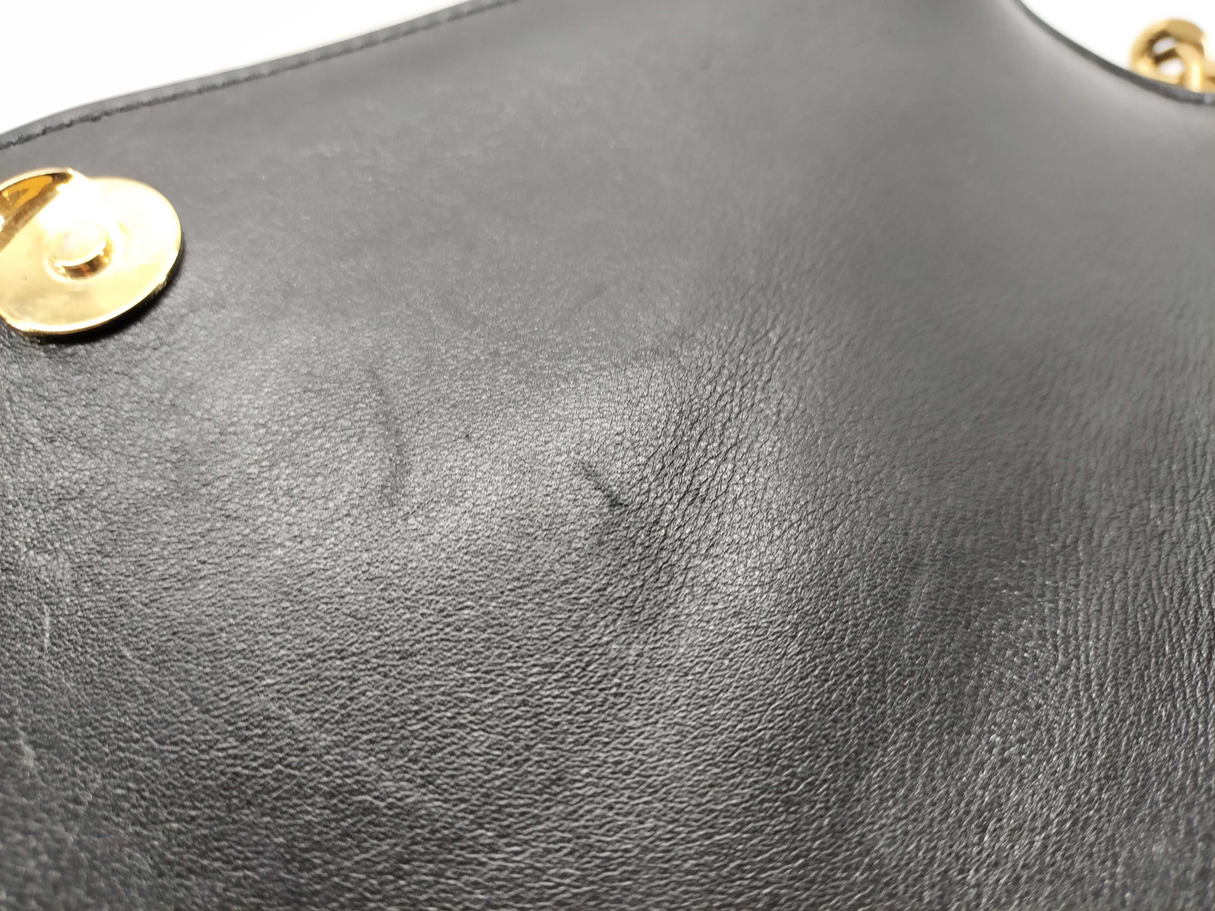 PH-YSL Medium College Quilted Black Leather Shoulder Bag 22cm Handbag — view 15