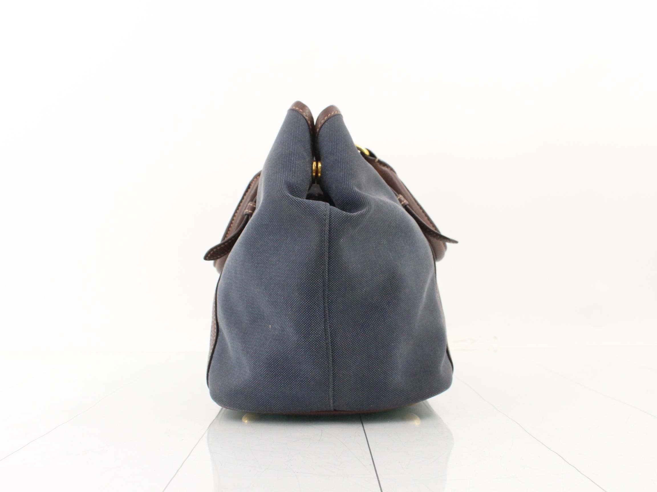 Jacquard tote bag, navy — view 3