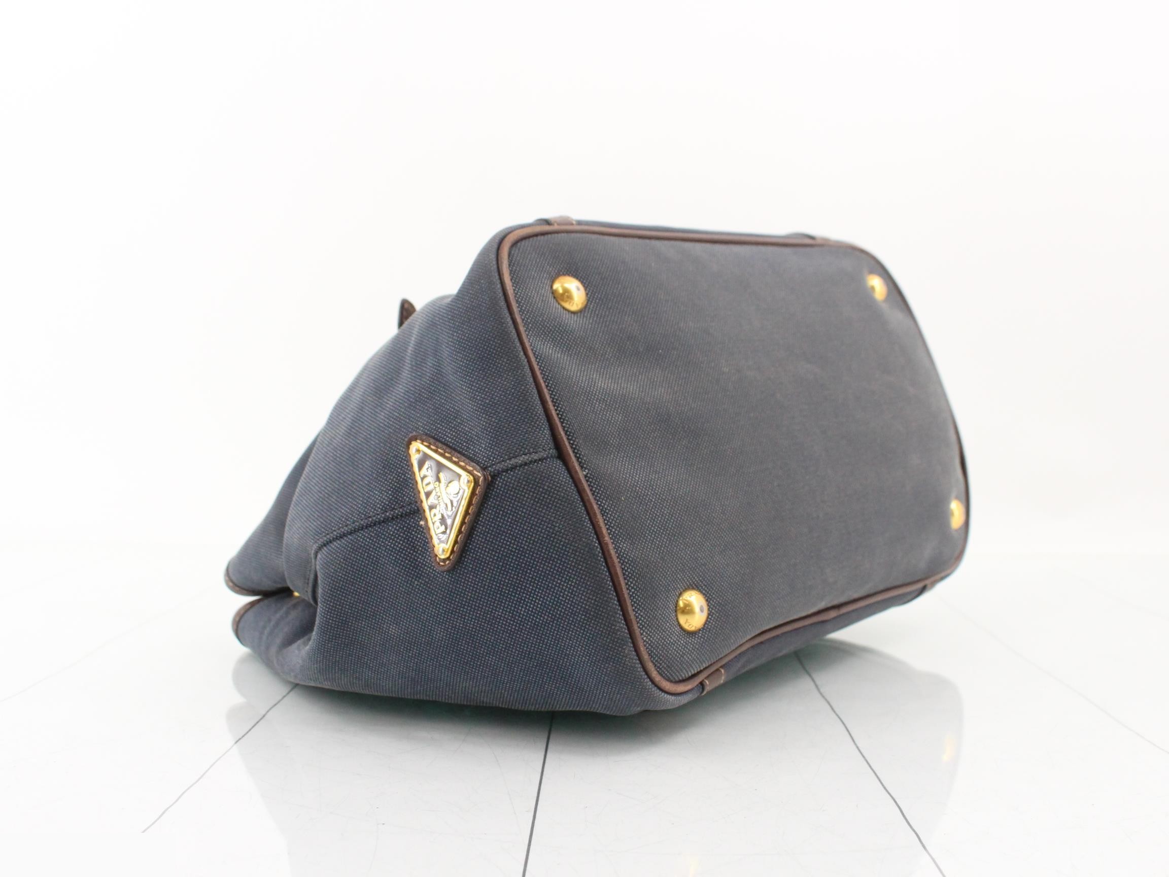 Jacquard tote bag, navy — view 5