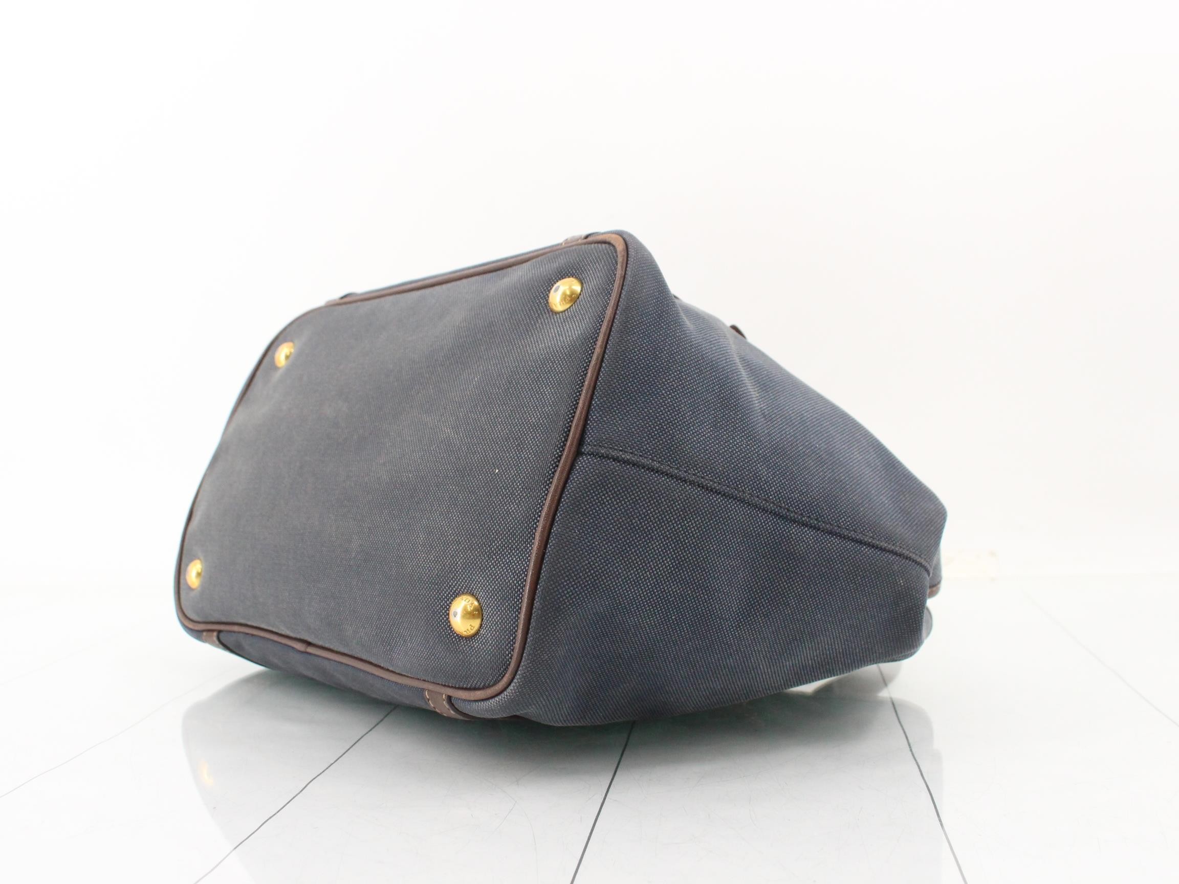 Jacquard tote bag, navy — view 6