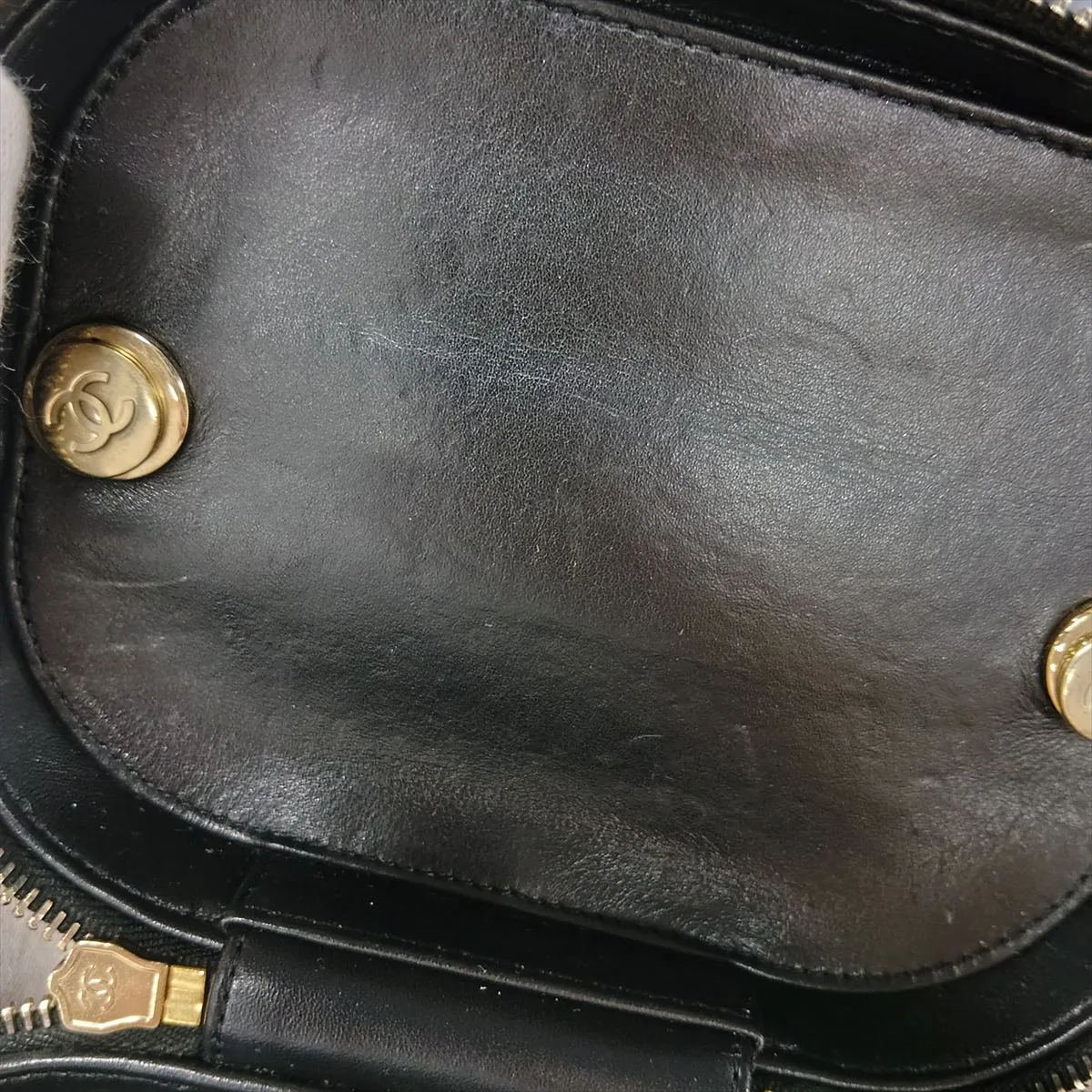 Matelassé Lambskin 2-Way Shoulder Bag, Black with Gold Hardware, A40HA13E, Random Plate, AS1626 — view 13