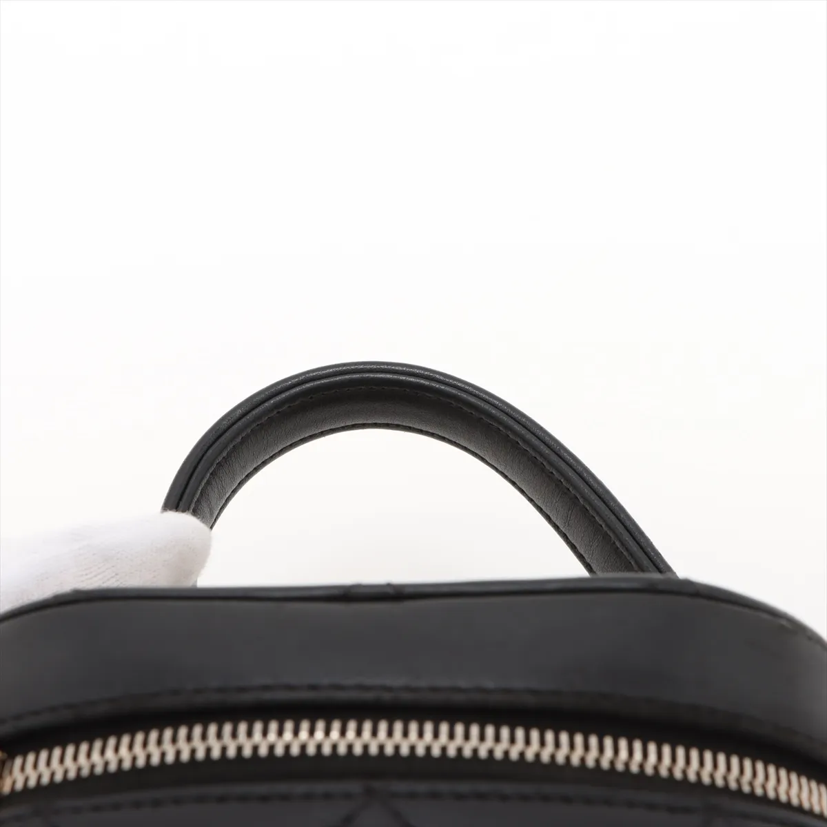 Matelassé Lambskin 2-Way Shoulder Bag, Black with Gold Hardware, A40HA13E, Random Plate, AS1626 — view 6