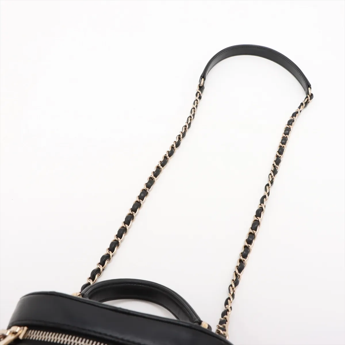 Matelassé Lambskin 2-Way Shoulder Bag, Black with Gold Hardware, A40HA13E, Random Plate, AS1626 — view 7