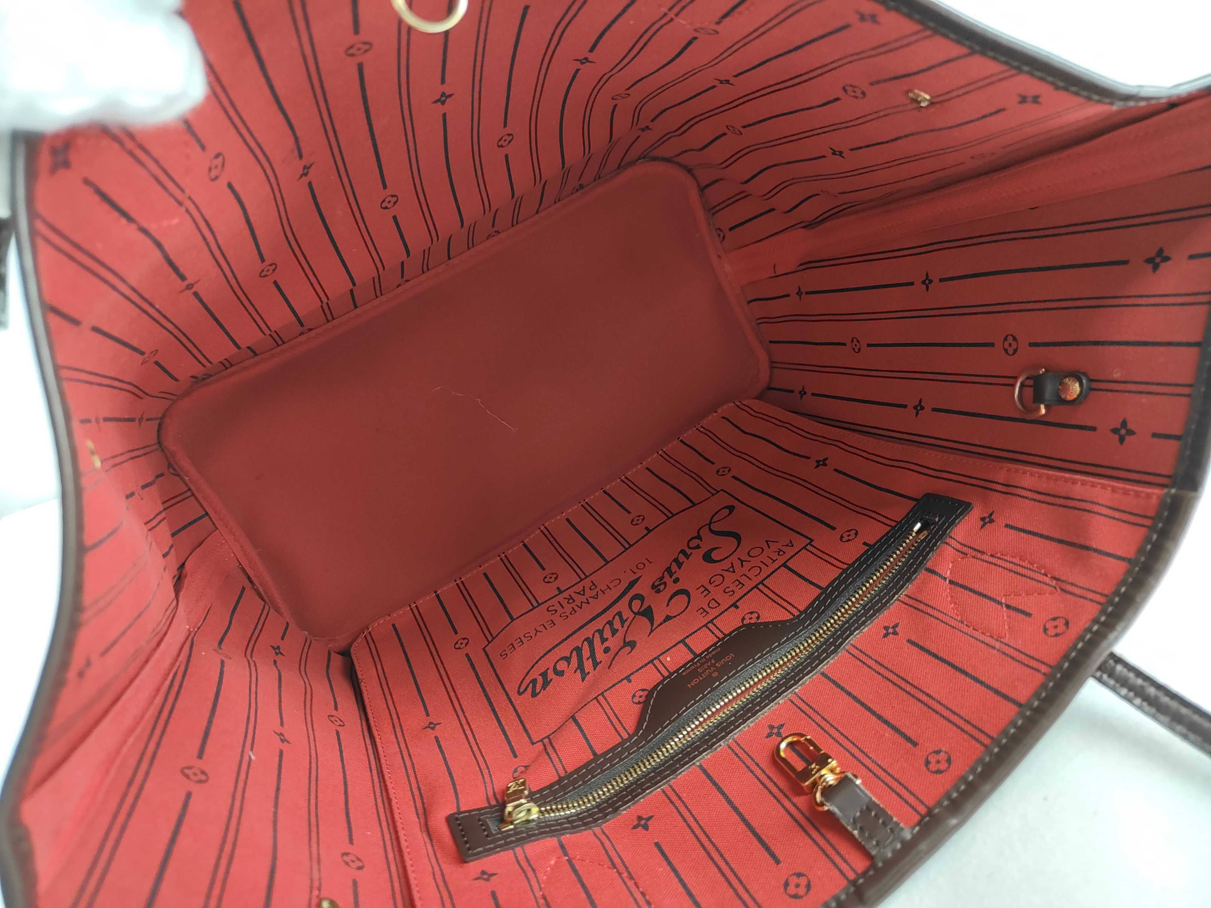 Damier Neverfull MM Tote Bag N51105 AR4160 Brown — view 10
