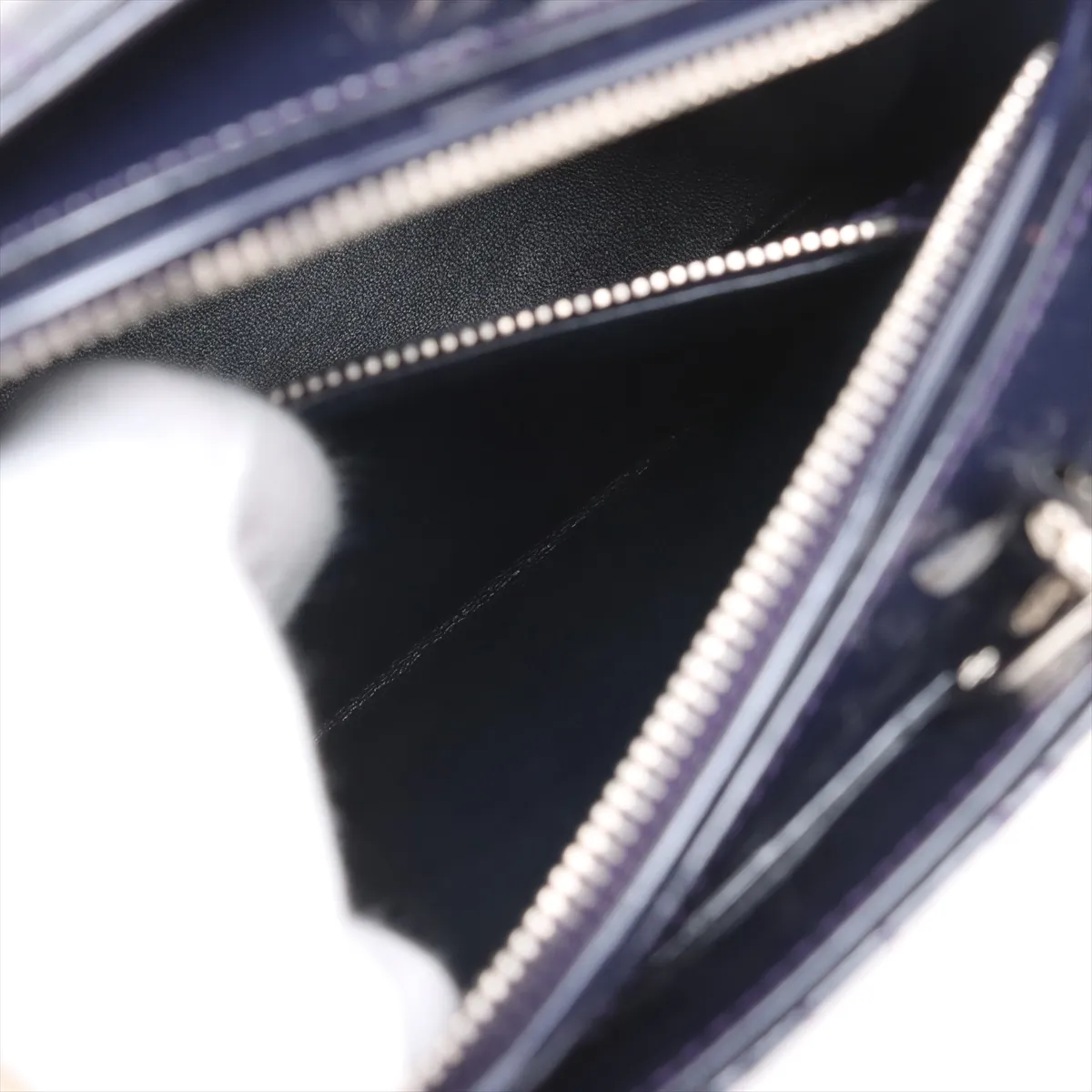 Cannage Lady Dior Patent Leather 2WAY Handbag Navy — view 9